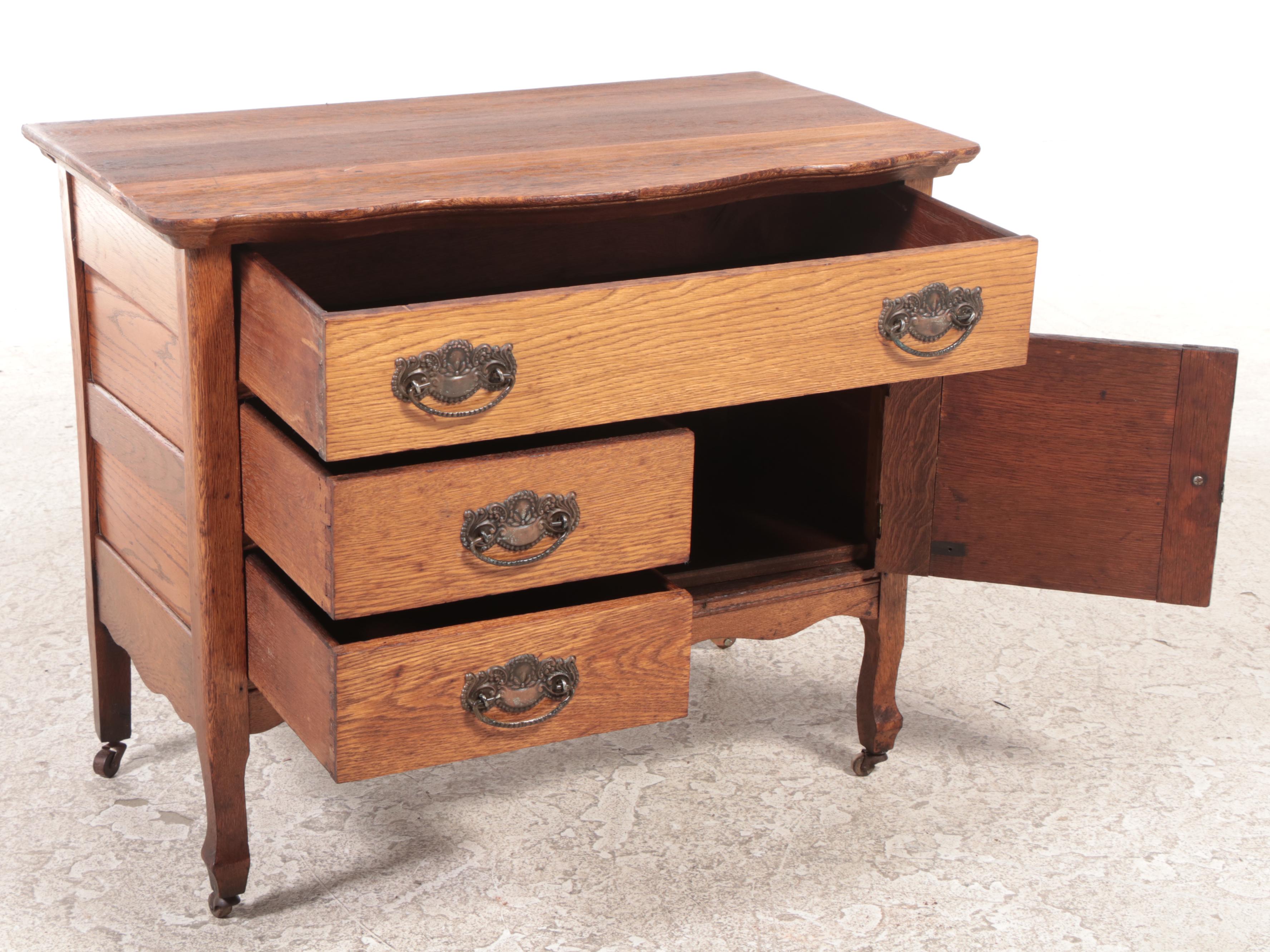 Late Victorian Oak Washstand, circa 1900