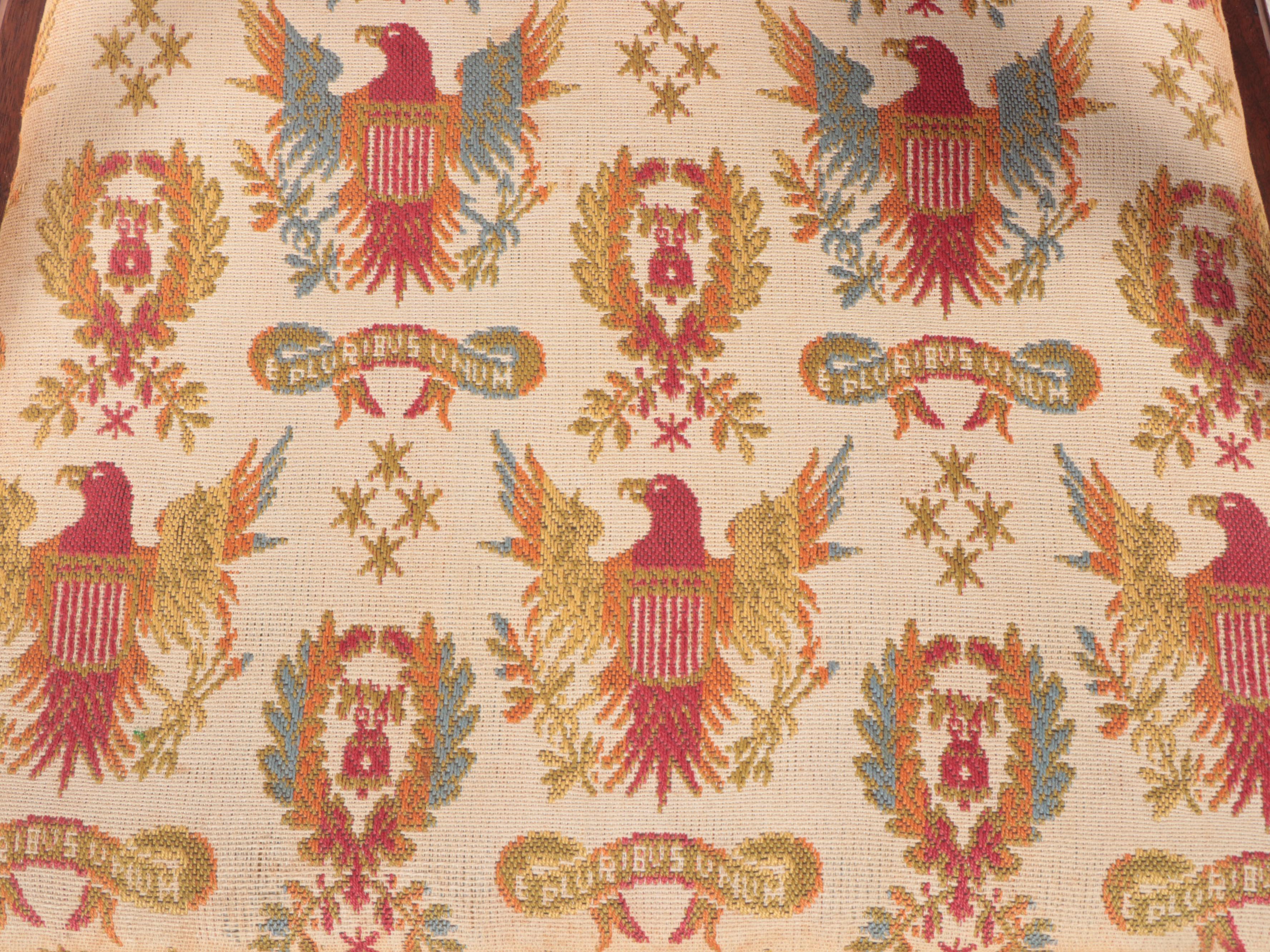 Victorian Walnut and Needlepoint Upholstered Rocking Armchair, Late 19th Century