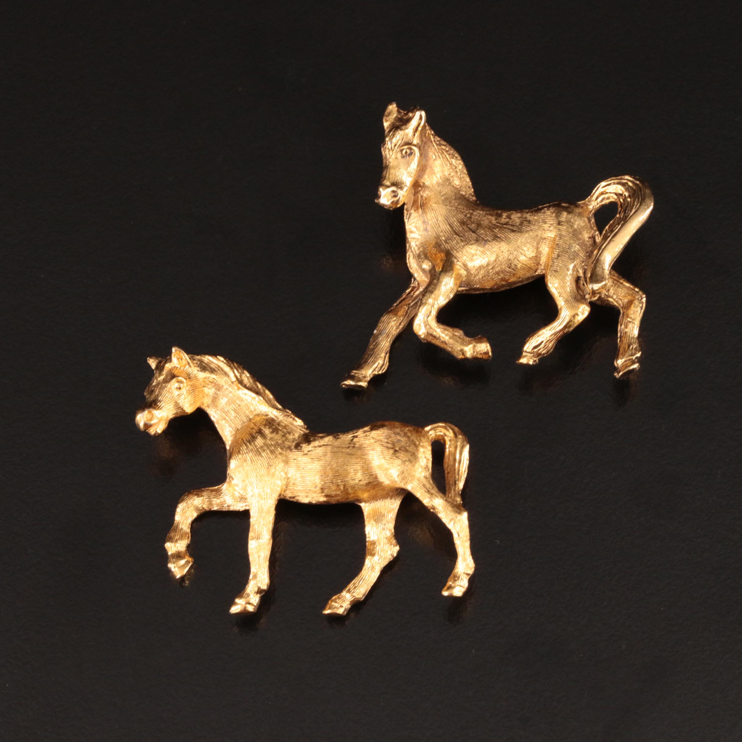 Napier Galloping Horse Brooches