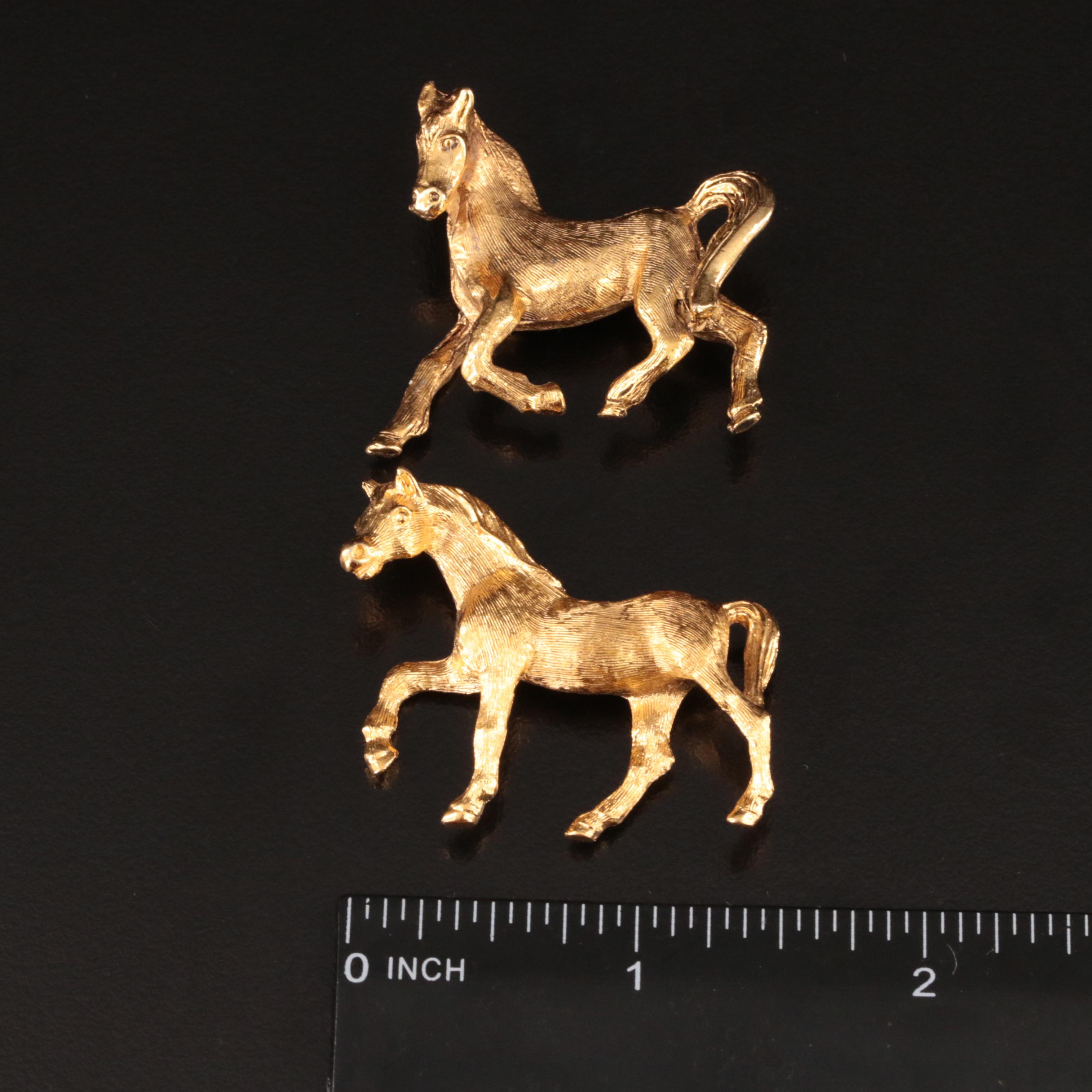 Napier Galloping Horse Brooches
