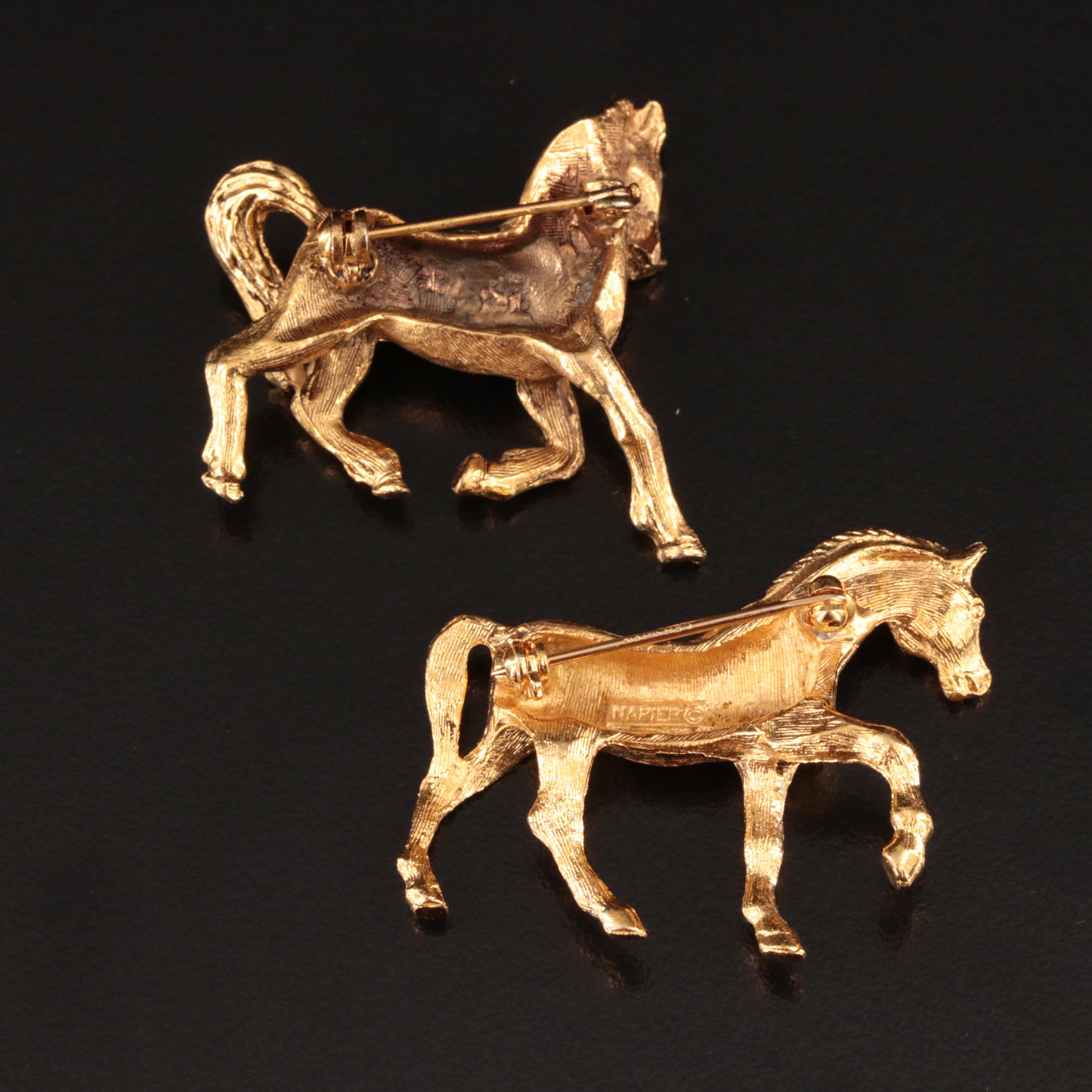 Napier Galloping Horse Brooches