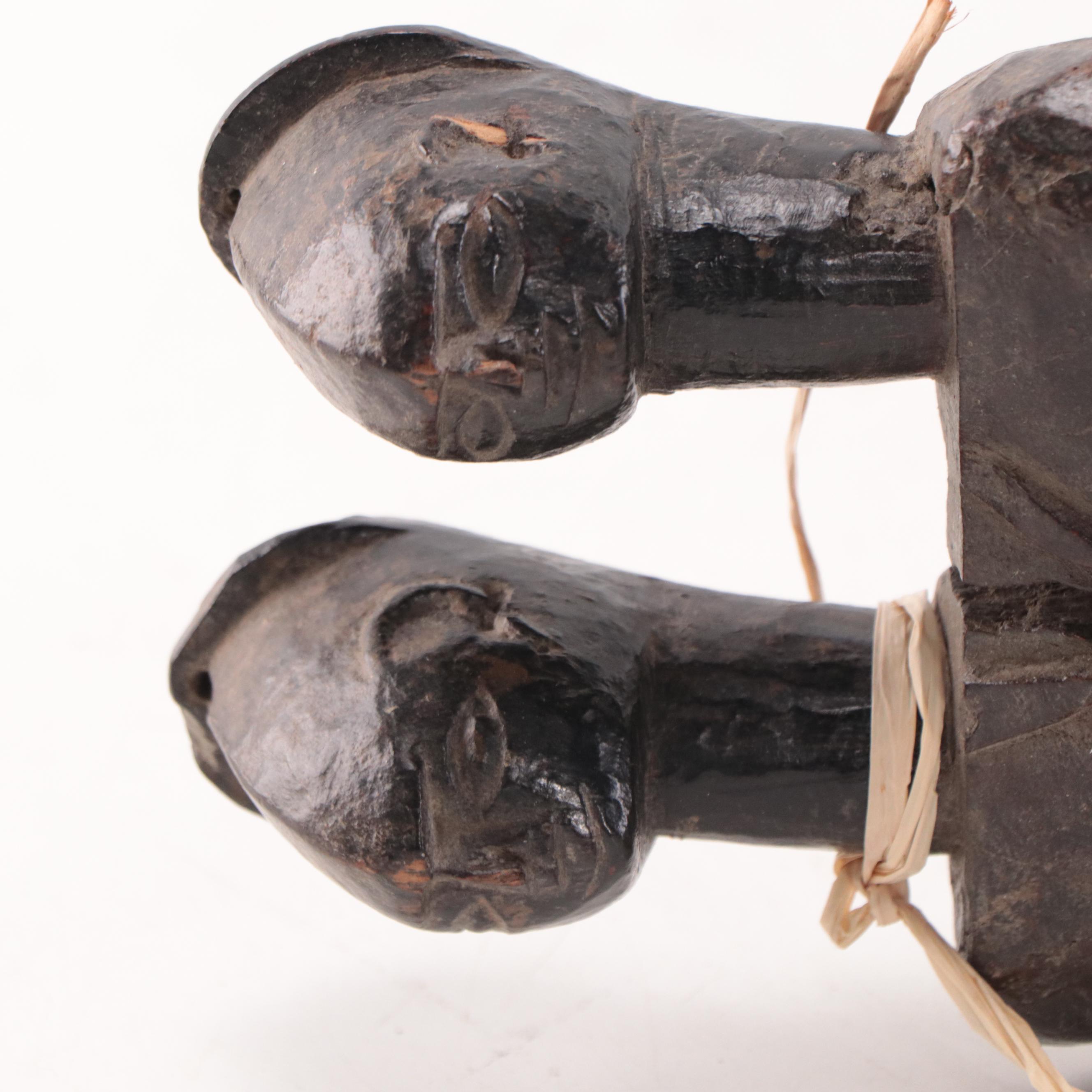 Santal Carved Wood Huka Banam, Mid-20th Century