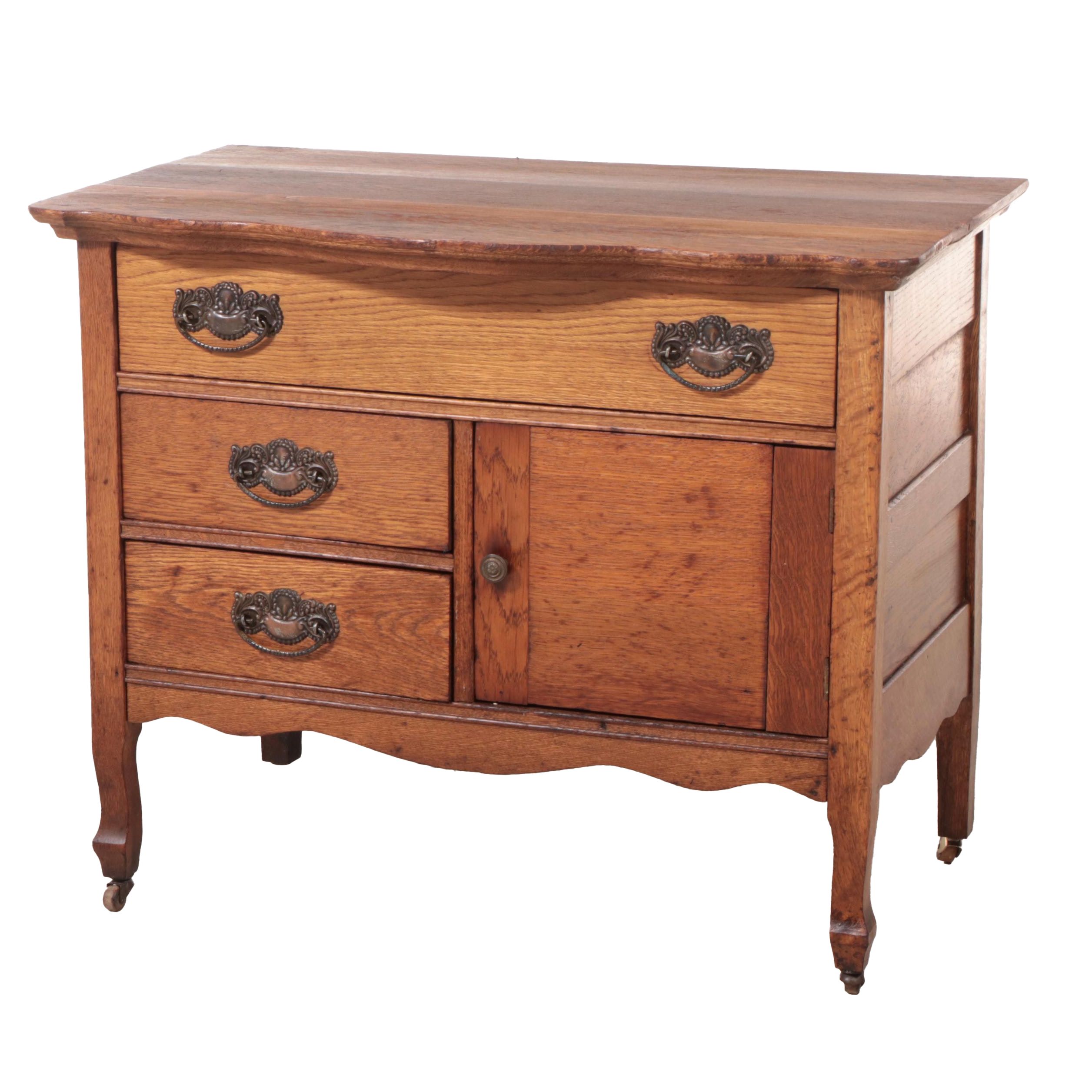 Late Victorian Oak Washstand, circa 1900