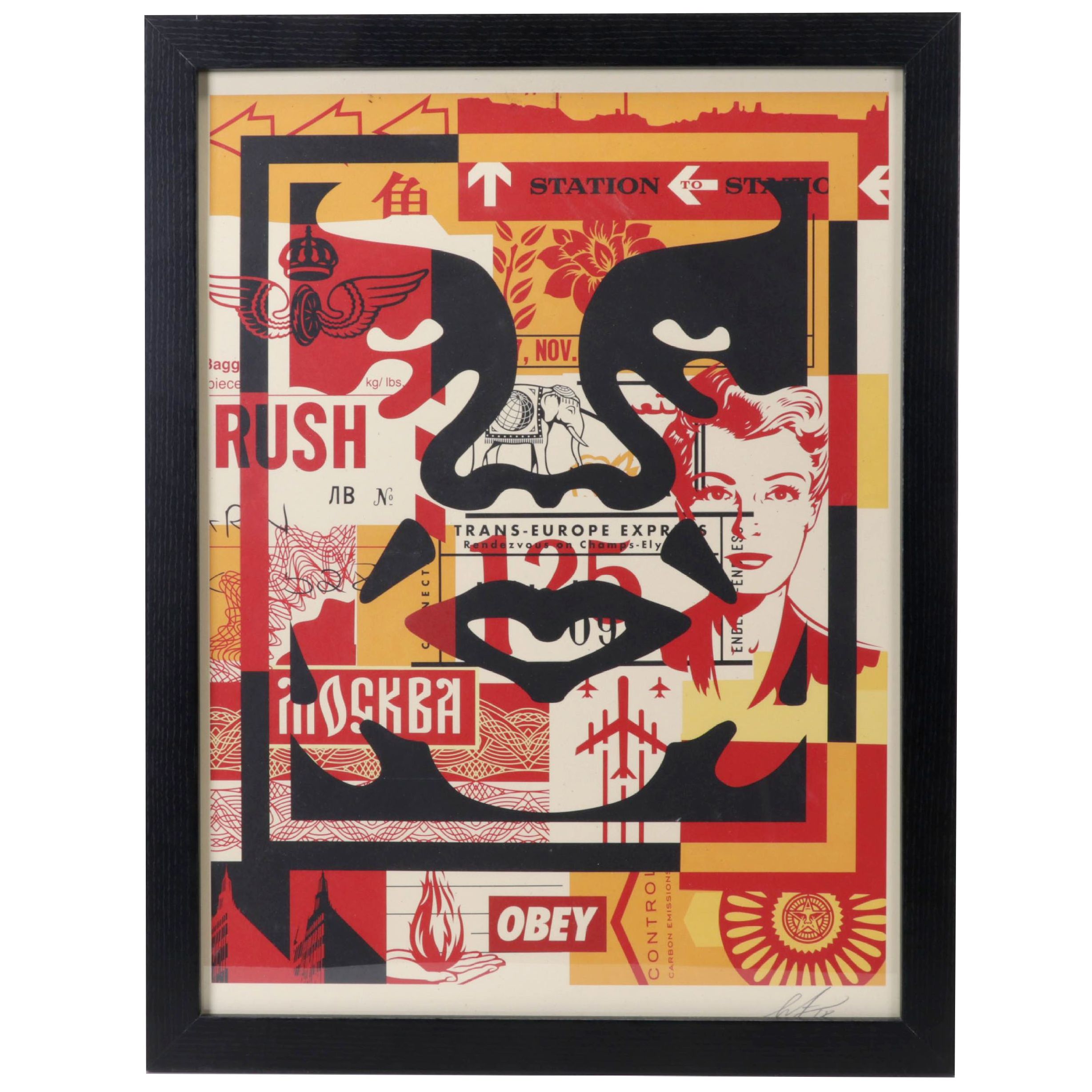 Shepard Fairey Offset Print "OBEY 3-Face Collage," 2018