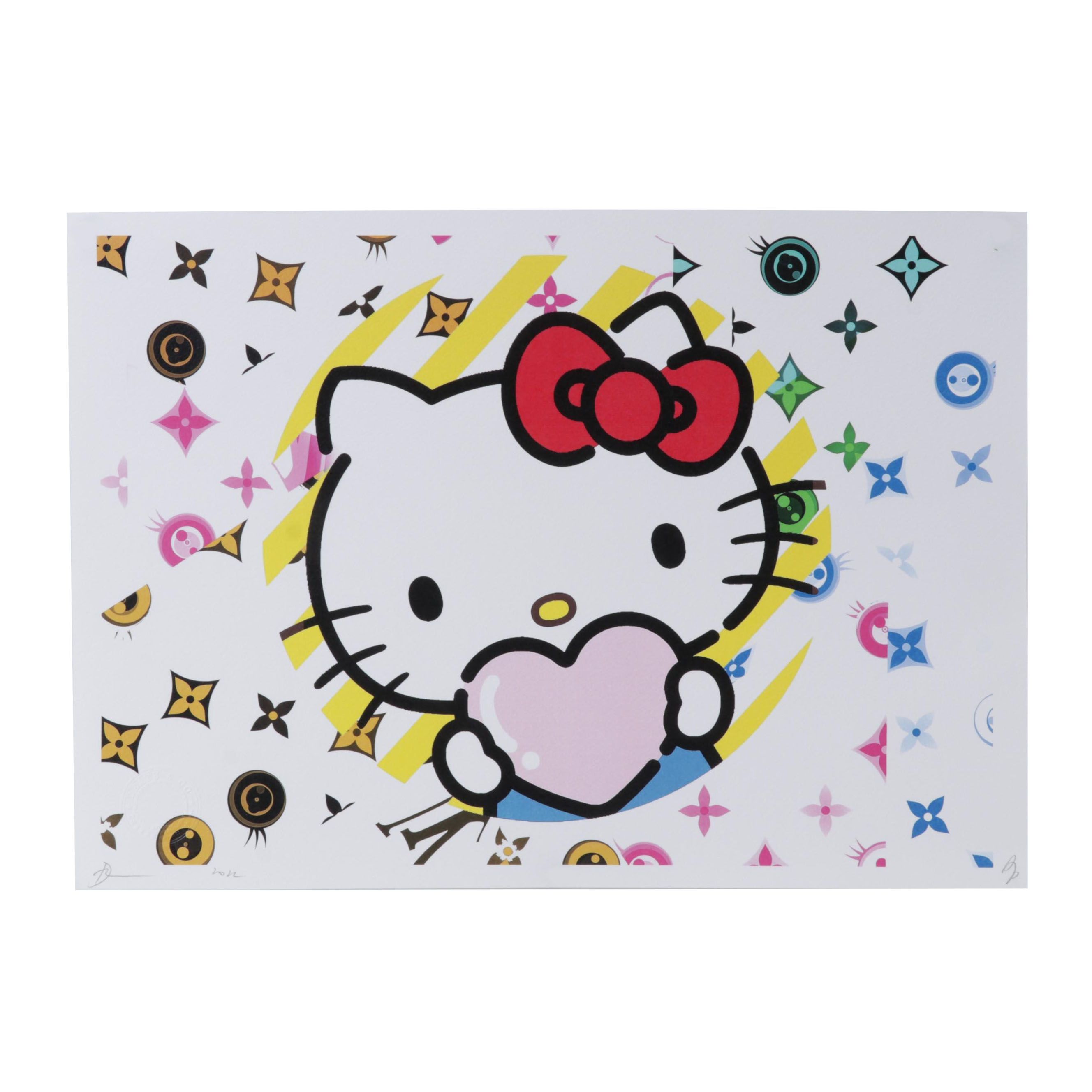 Death NYC Pop Art Graphic Print Featuring Hello Kitty, 2022