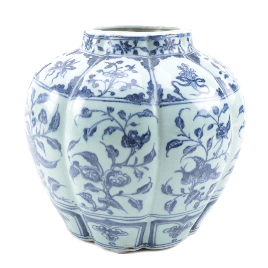 Chinese Porcelain Lobed Ginger Jar