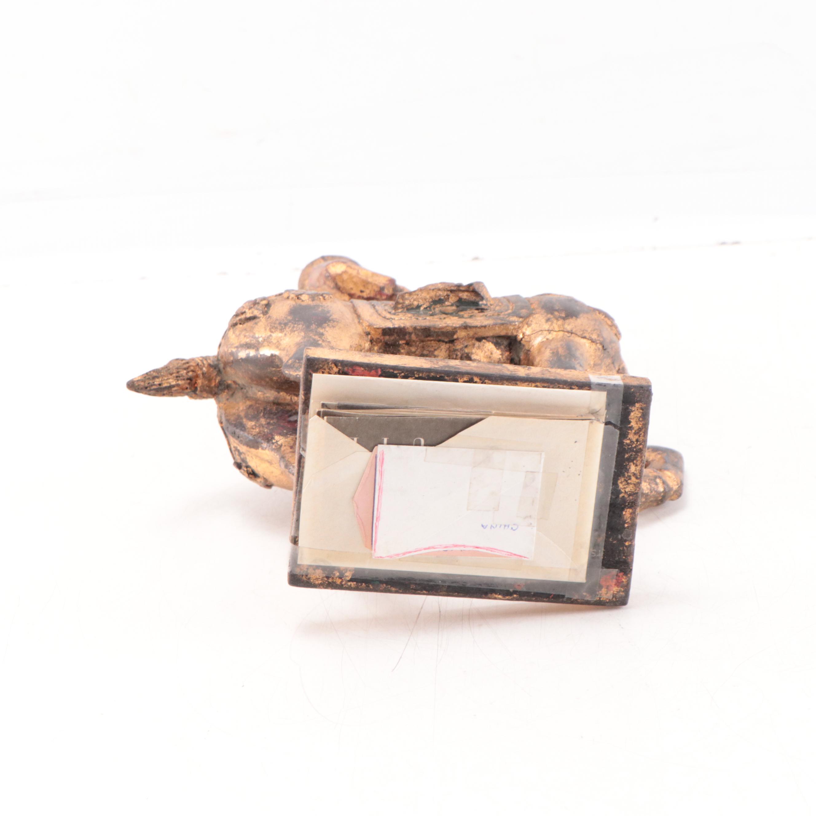 Chinese Style Carved Wood Sculpture of Horseback Rider