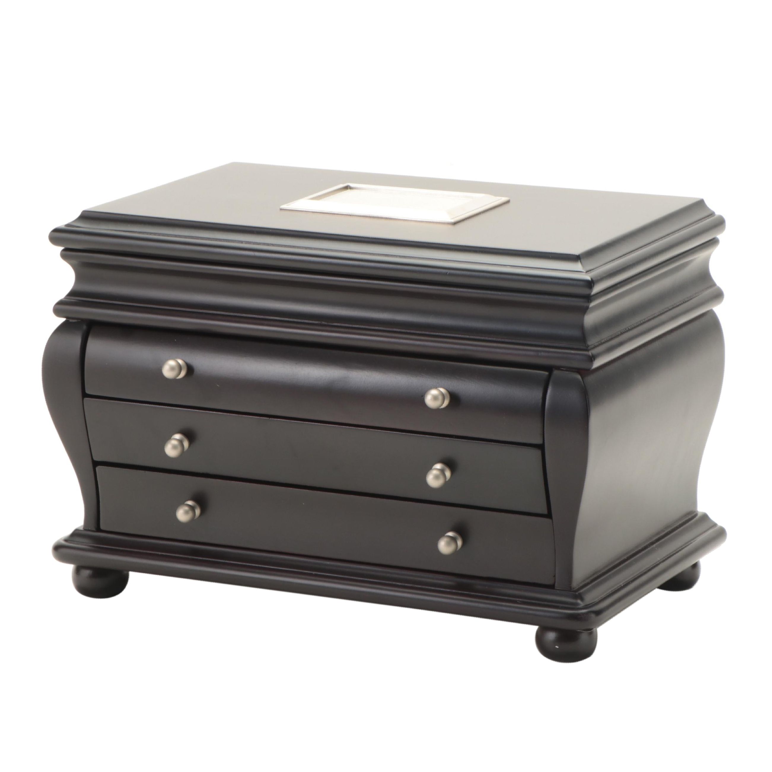 Things Remembered Espresso Finish Three-Drawer Jewelry Box