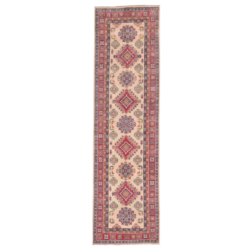 2'9 x 9'9 Hand-Knotted Pakistani Kazak-Style Style Long Rug