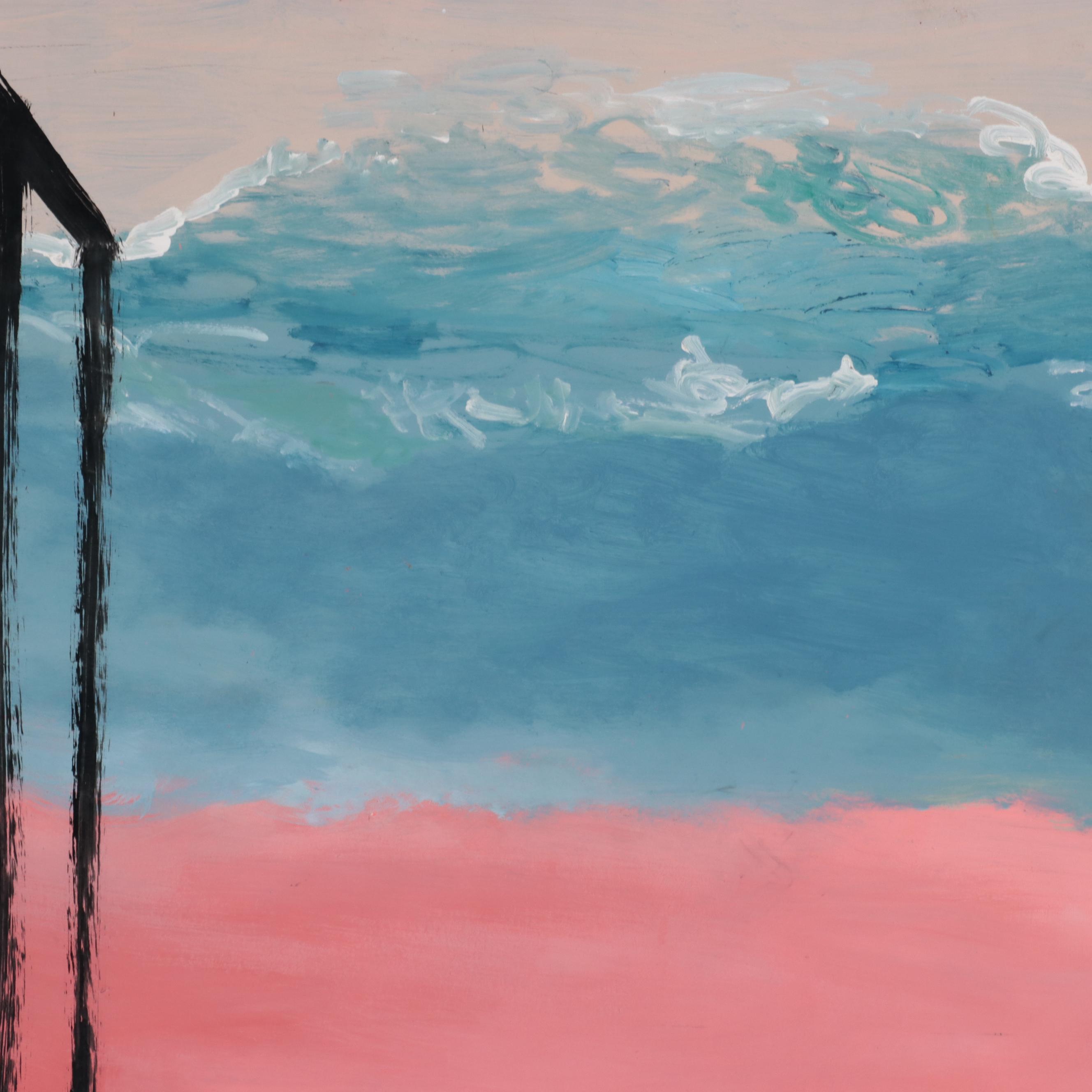 Philip the Transplant Acrylic Painting "The Gates," 1980