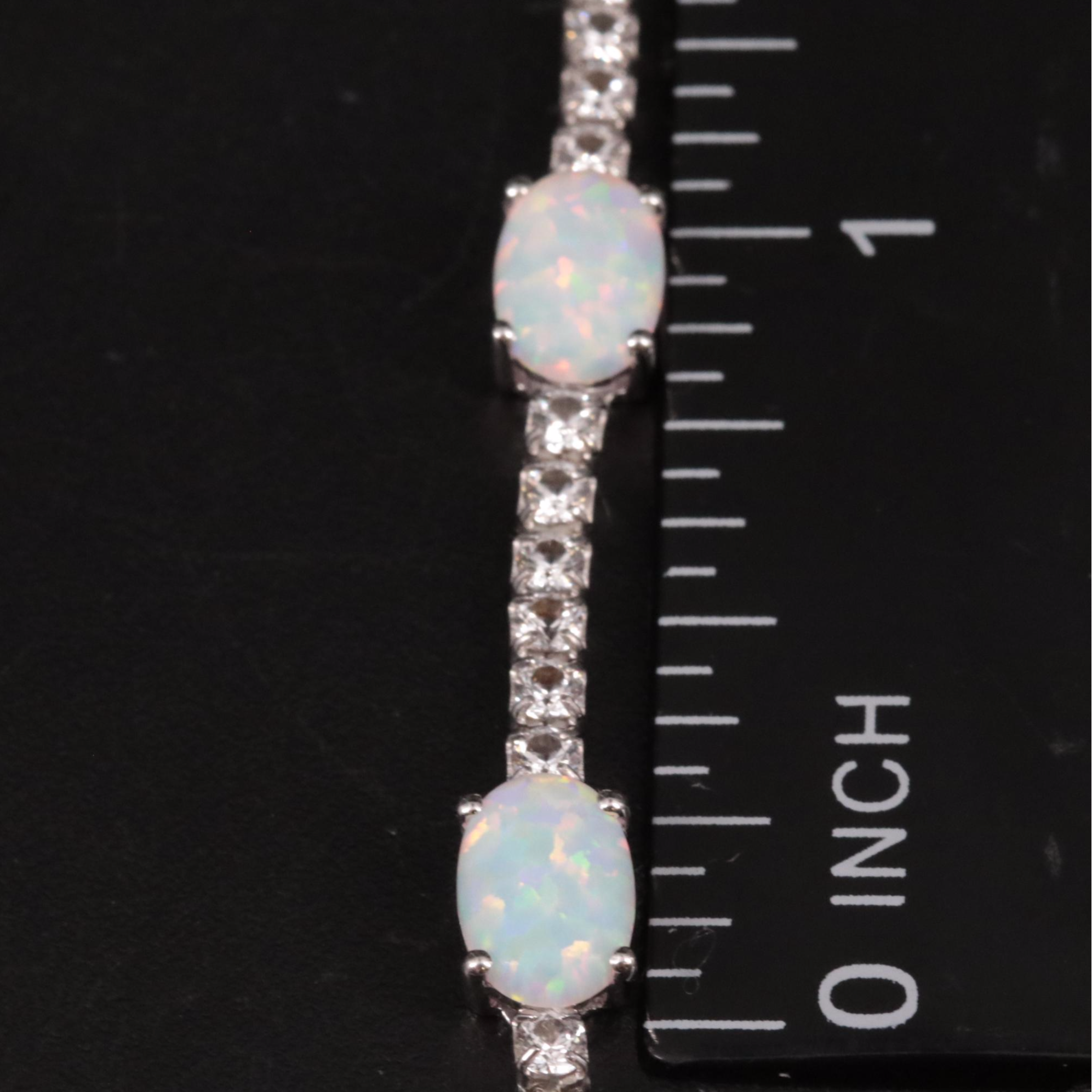 Bracelet with Opal and Topaz Gemstones