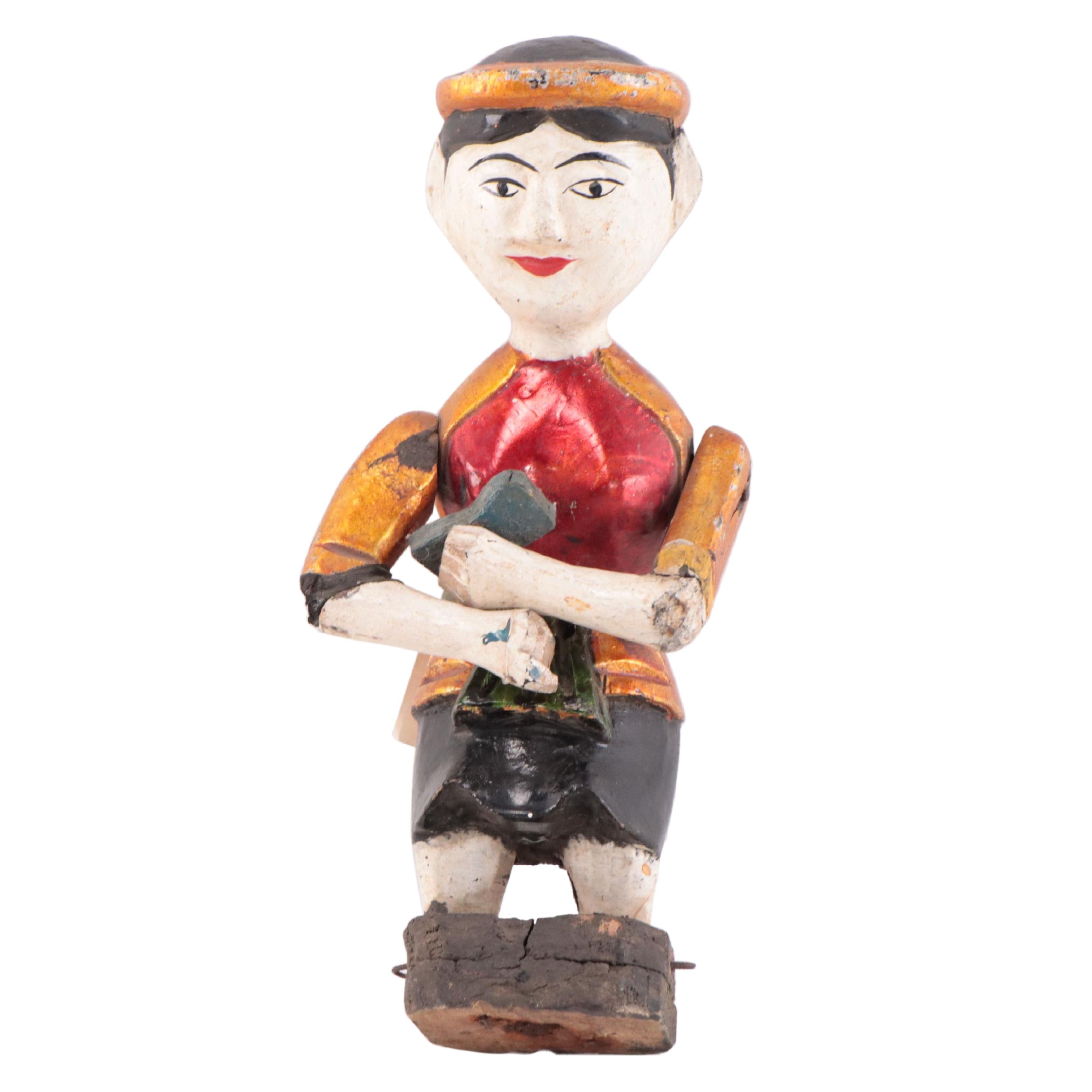 Vietnamese Carved Wood Water Puppet