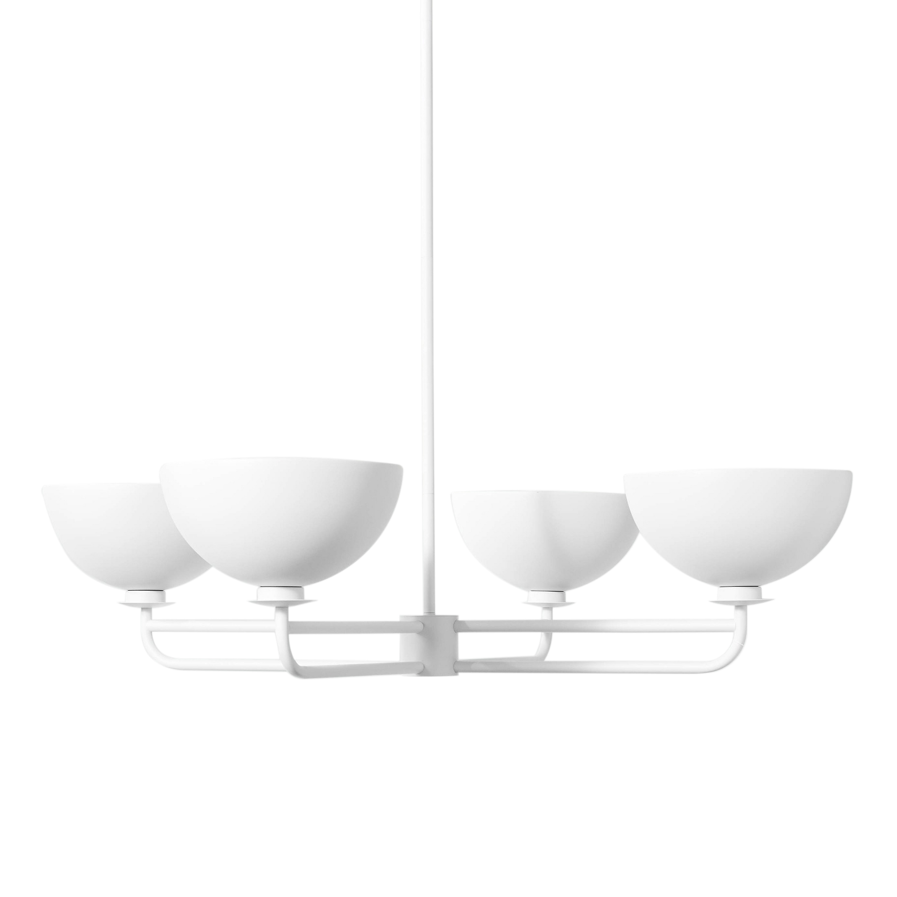 Threshold White Dome Chandelier with Geometric Mirror and Magnolia Leaf Wreath