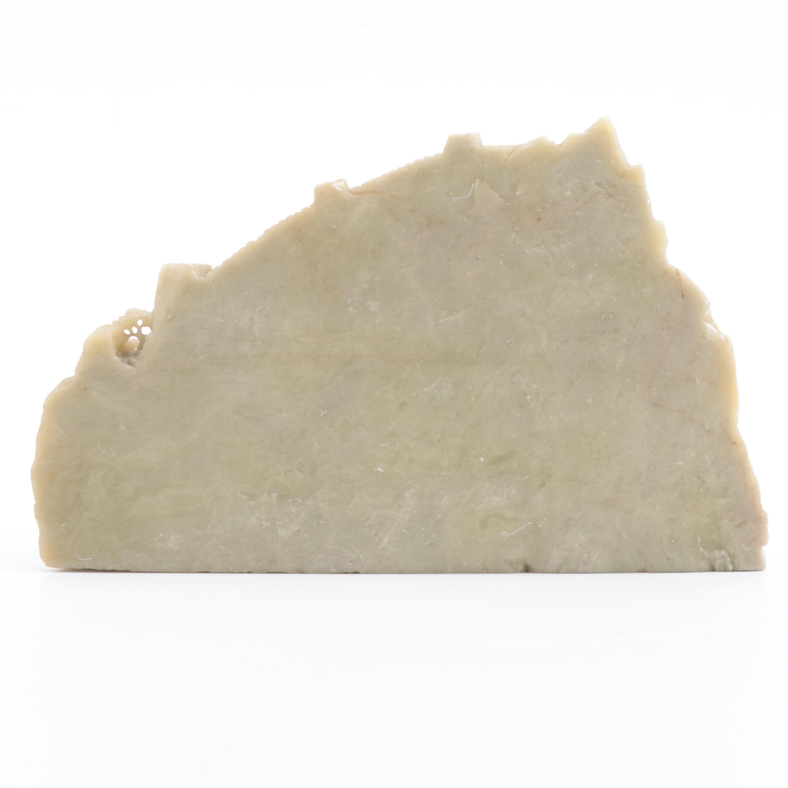 Chinese Carved Soapstone Great Wall Tableau