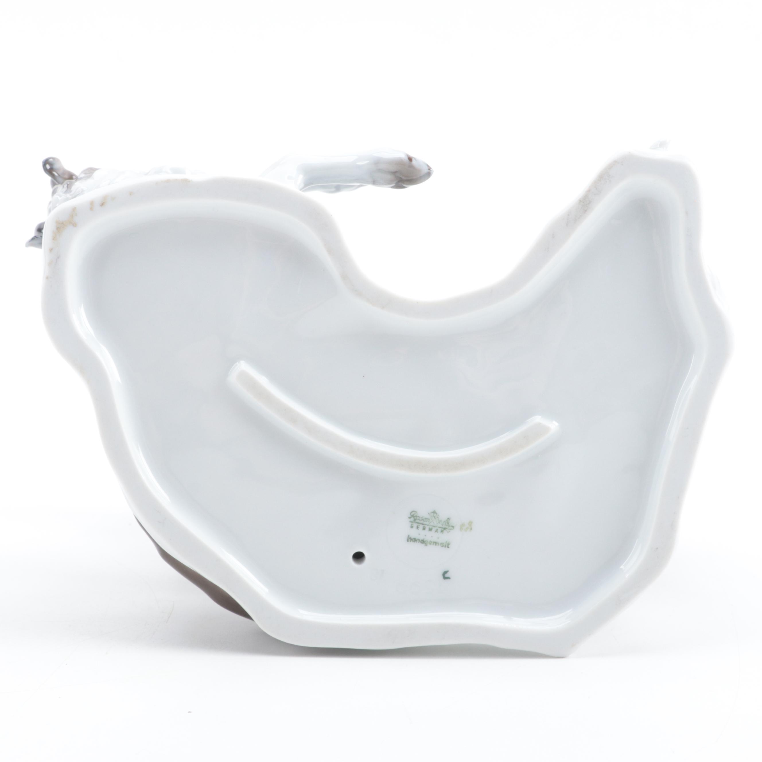 Rosenthal Porcelain Figurine of Borzoi Dogs, Mid-20th Century