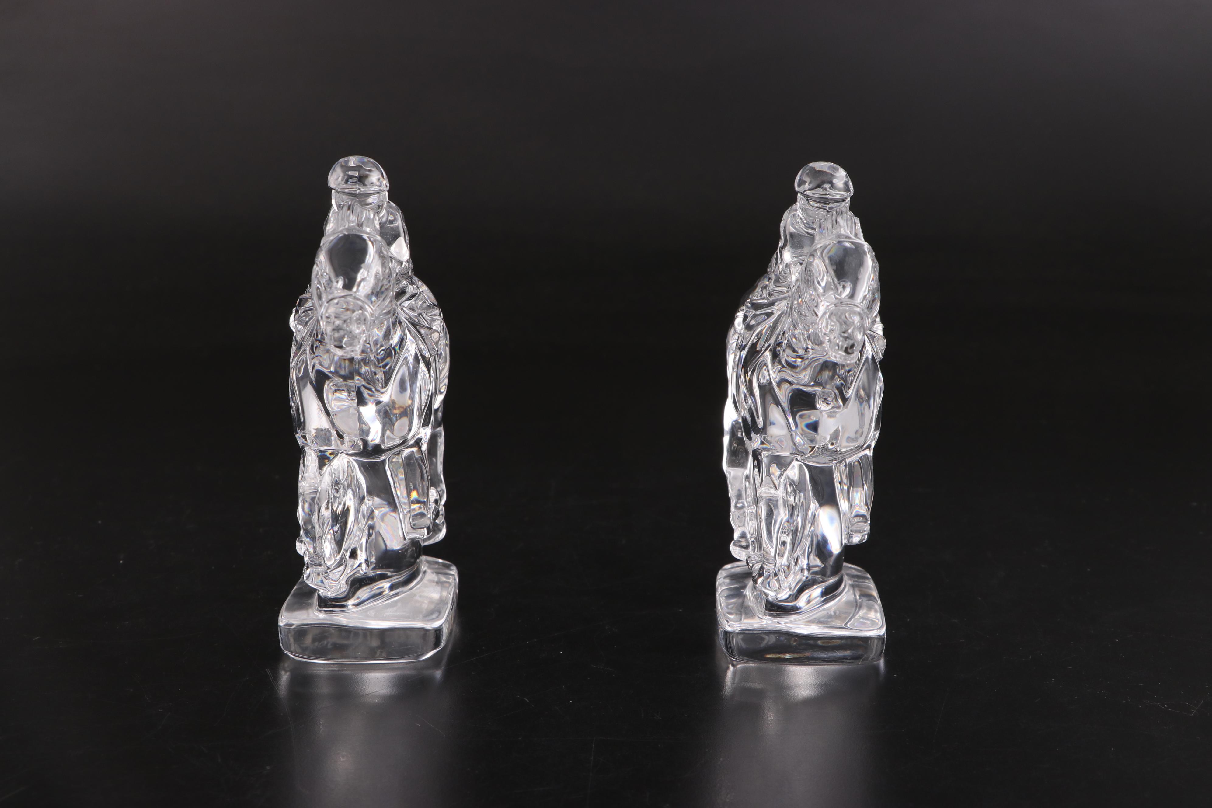 John Connolly Signed Waterford Crystal Race Horse and Jockey Figurines