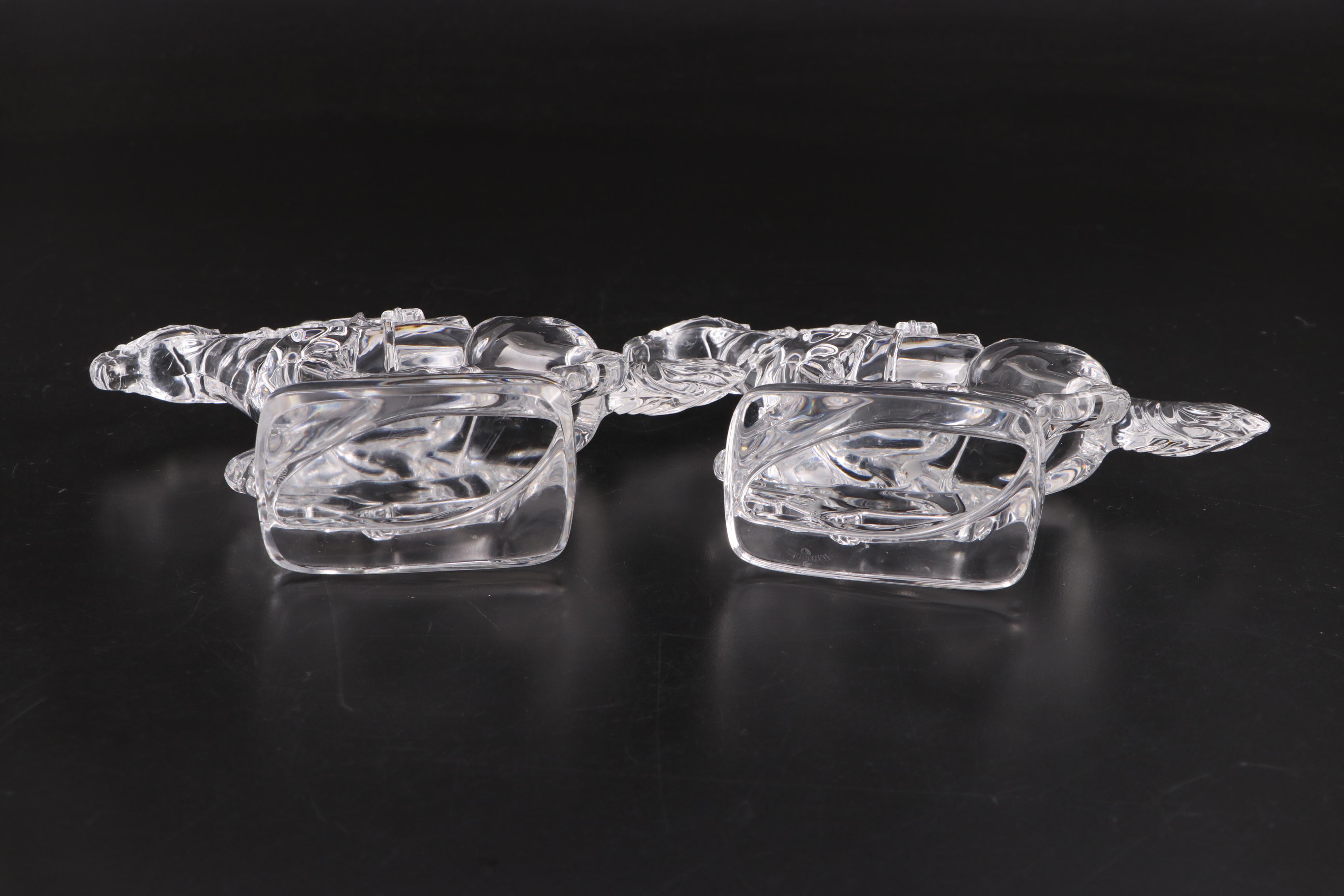 John Connolly Signed Waterford Crystal Race Horse and Jockey Figurines