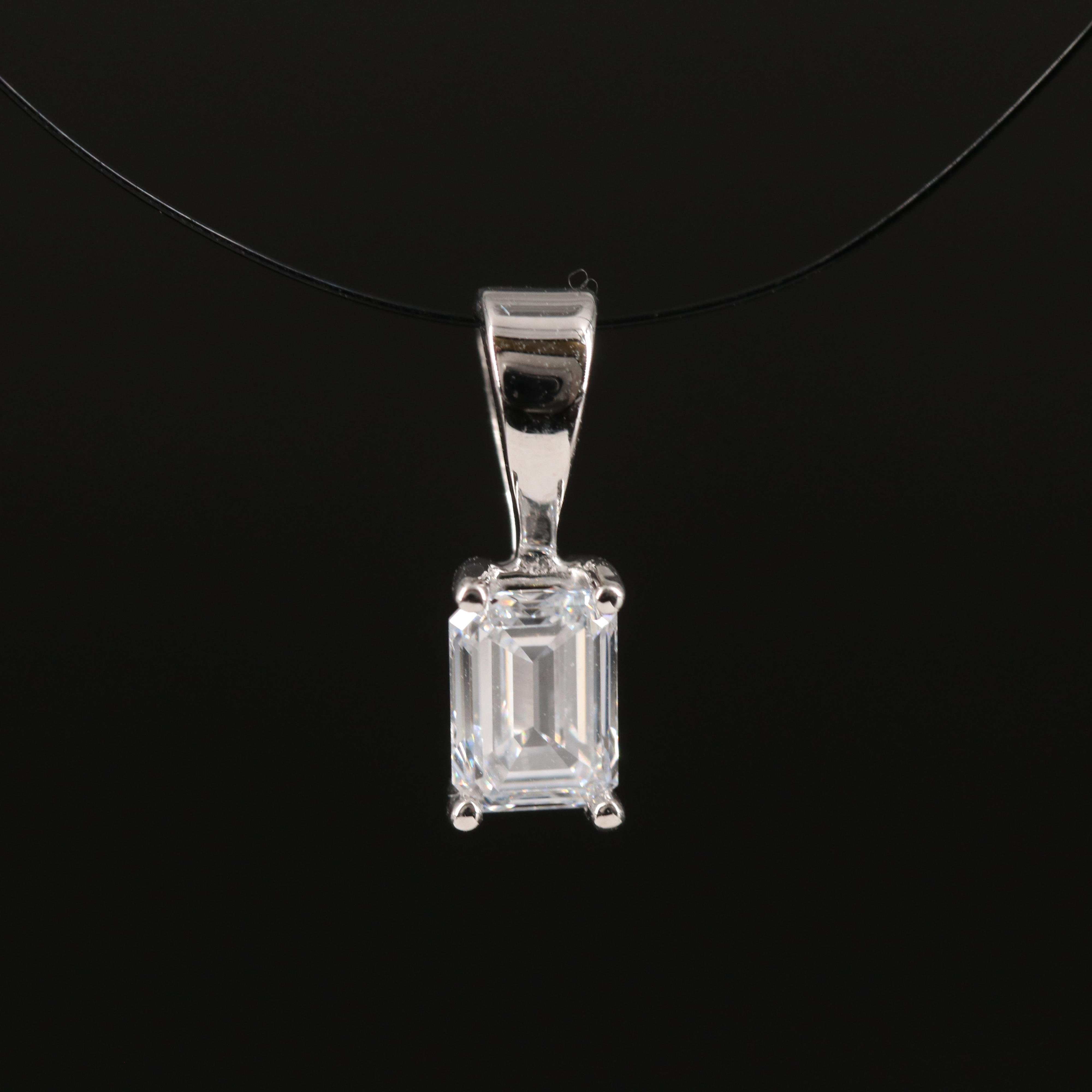 14K 0.45 CT Lab Grown Diamond Pendant
