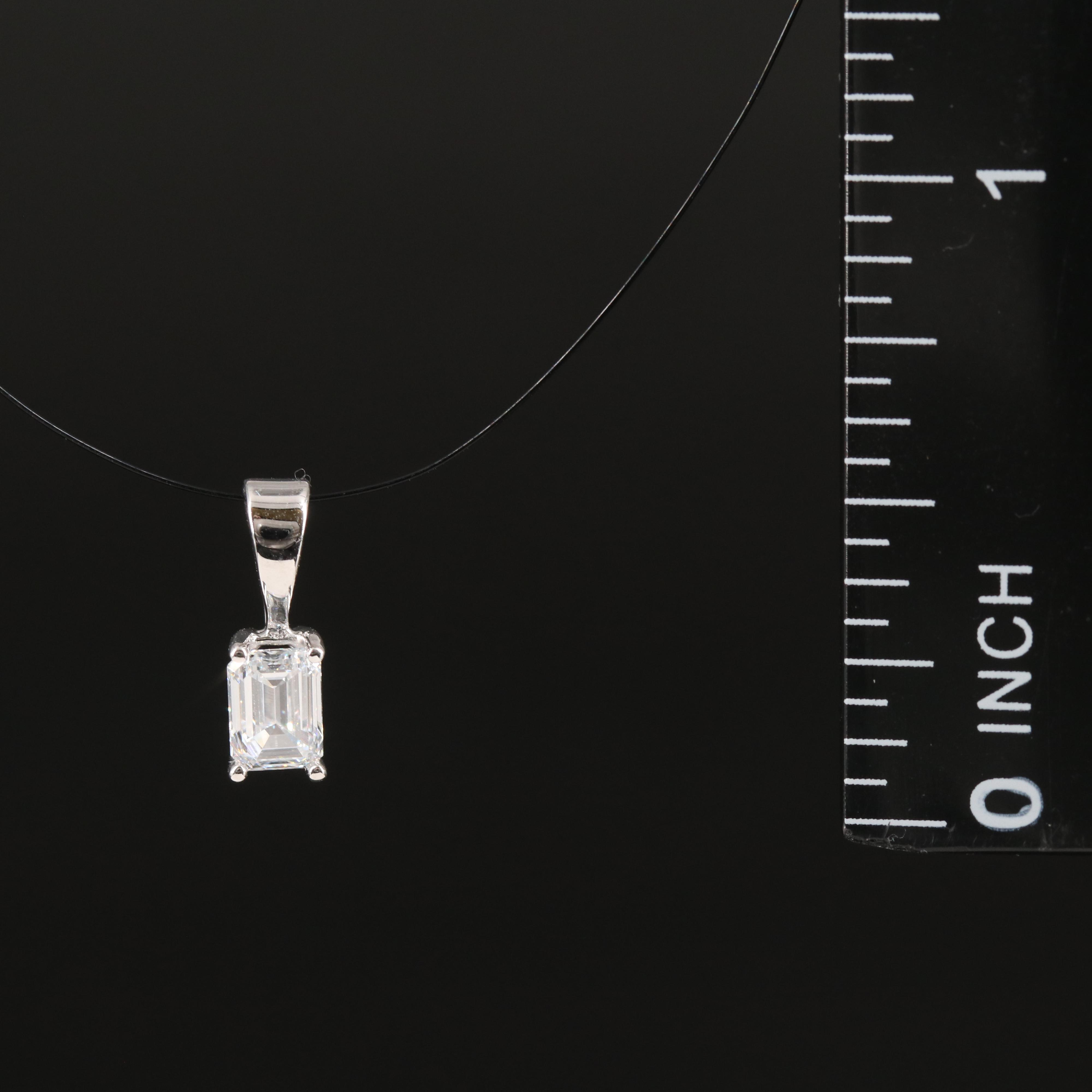 14K 0.45 CT Lab Grown Diamond Pendant