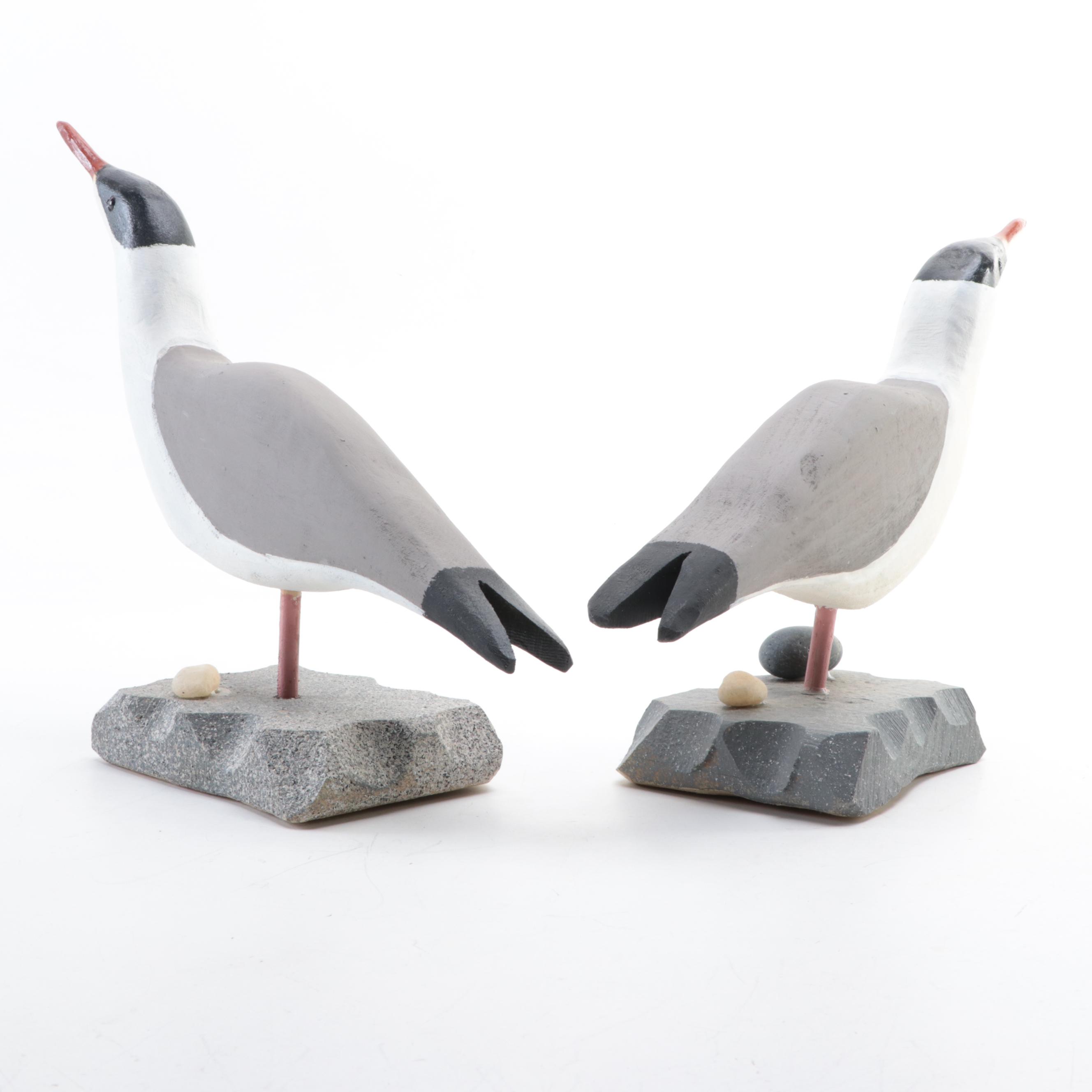 Joe Anderlik Handcrafted Polychrome Wood "Arctic Tern" Figures
