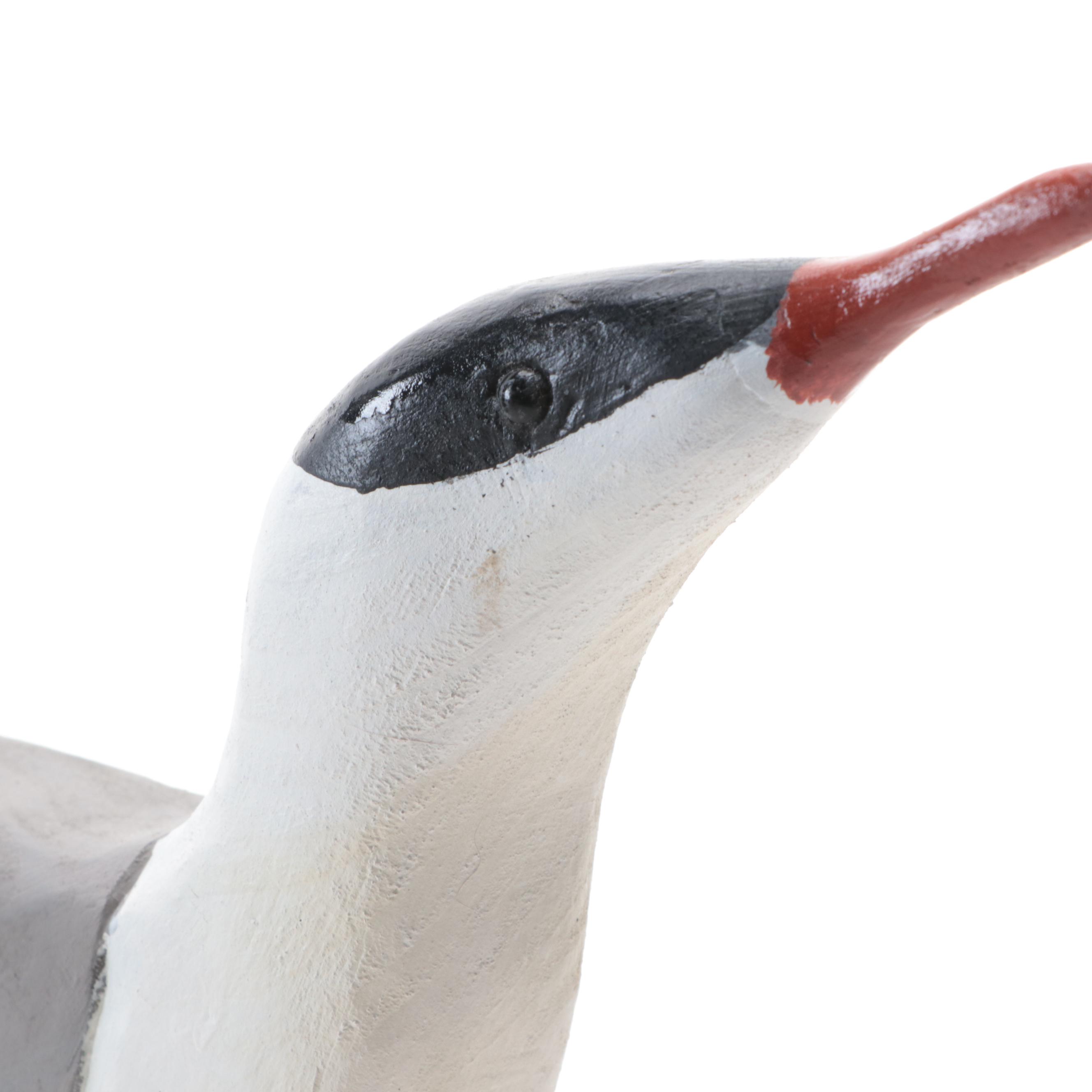 Joe Anderlik Handcrafted Polychrome Wood "Arctic Tern" Figures
