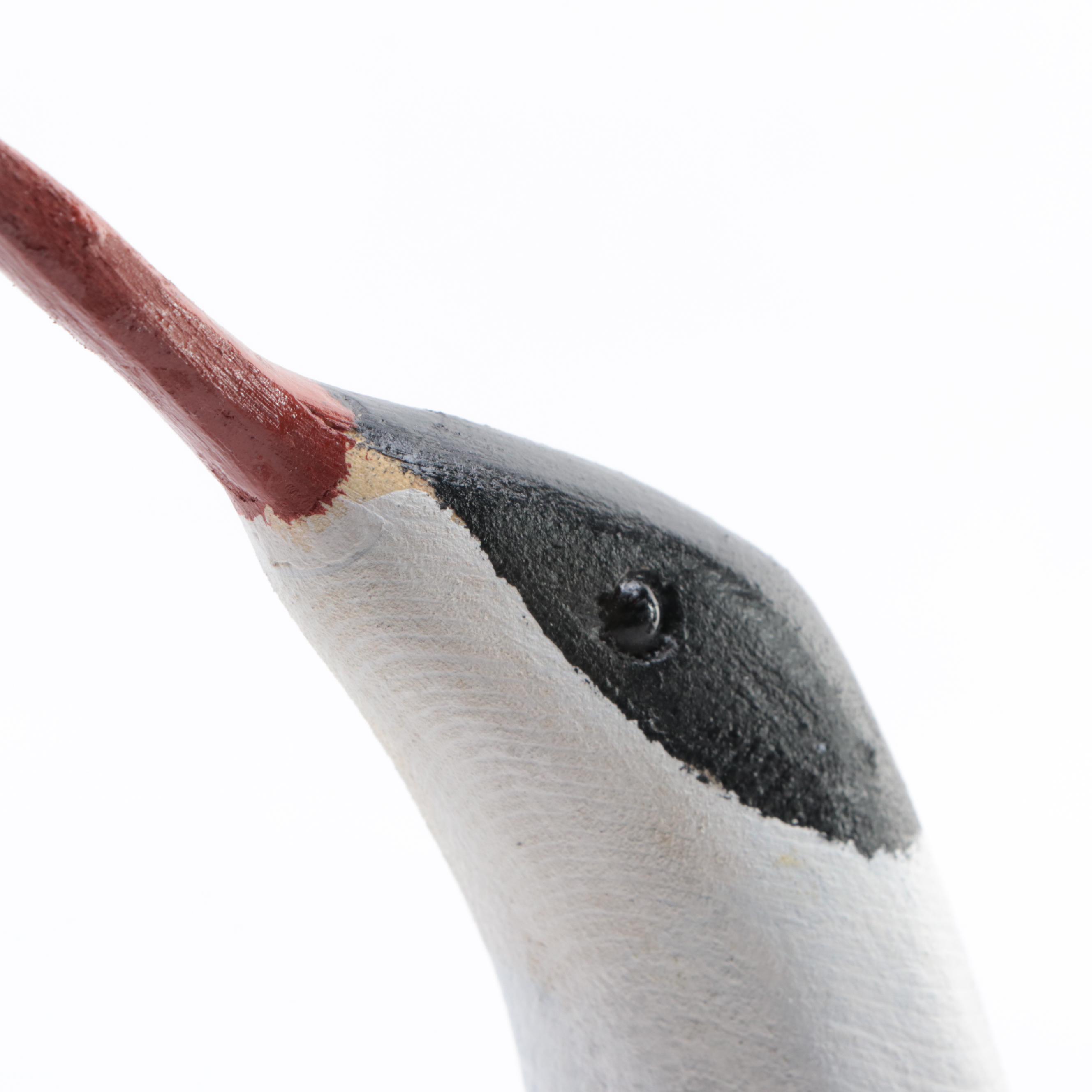 Joe Anderlik Handcrafted Polychrome Wood "Arctic Tern" Figures