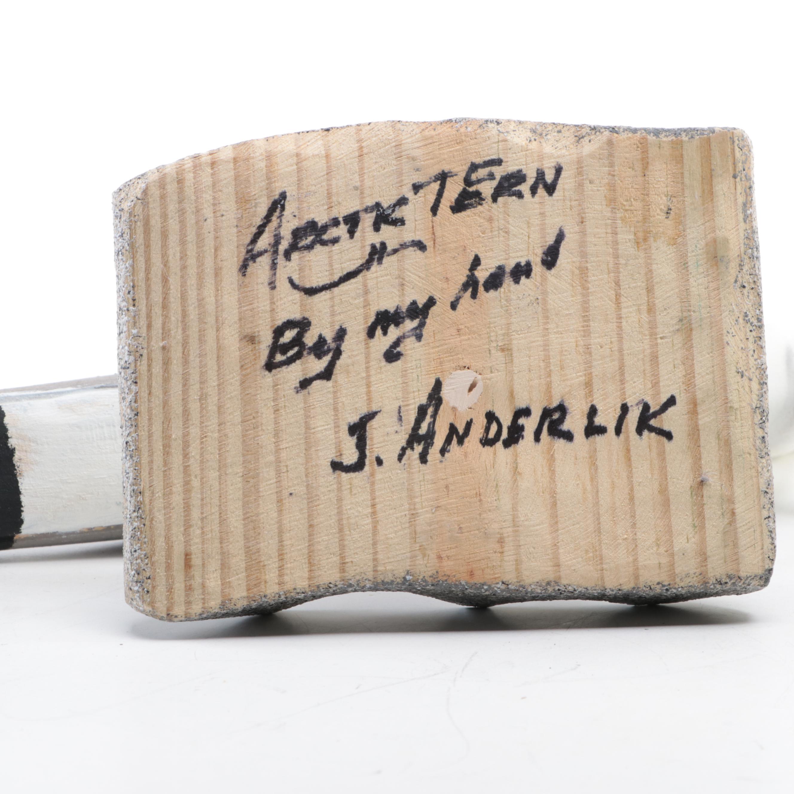 Joe Anderlik Handcrafted Polychrome Wood "Arctic Tern" Figures