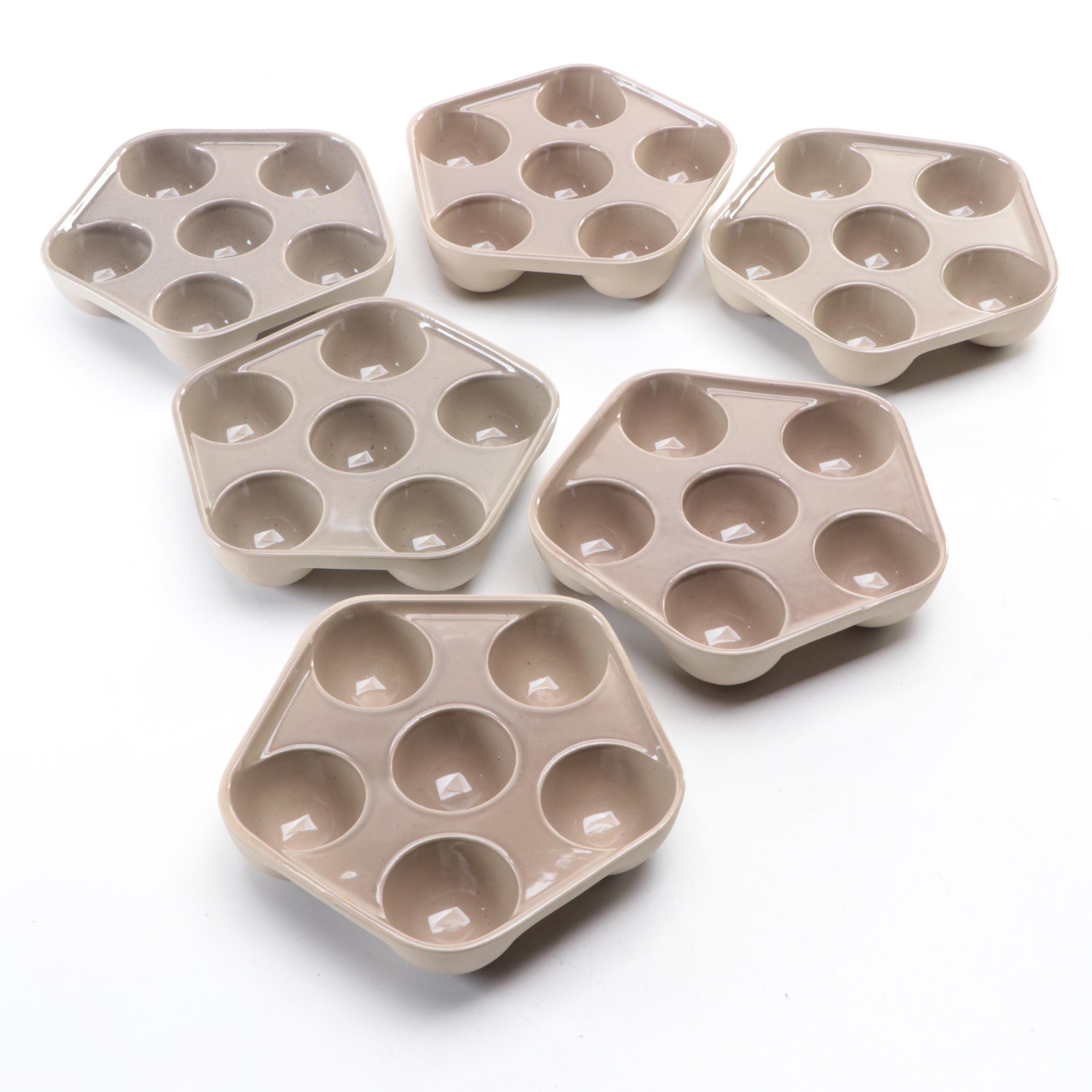 Bennington Potters Ceramic Escargot Dishes