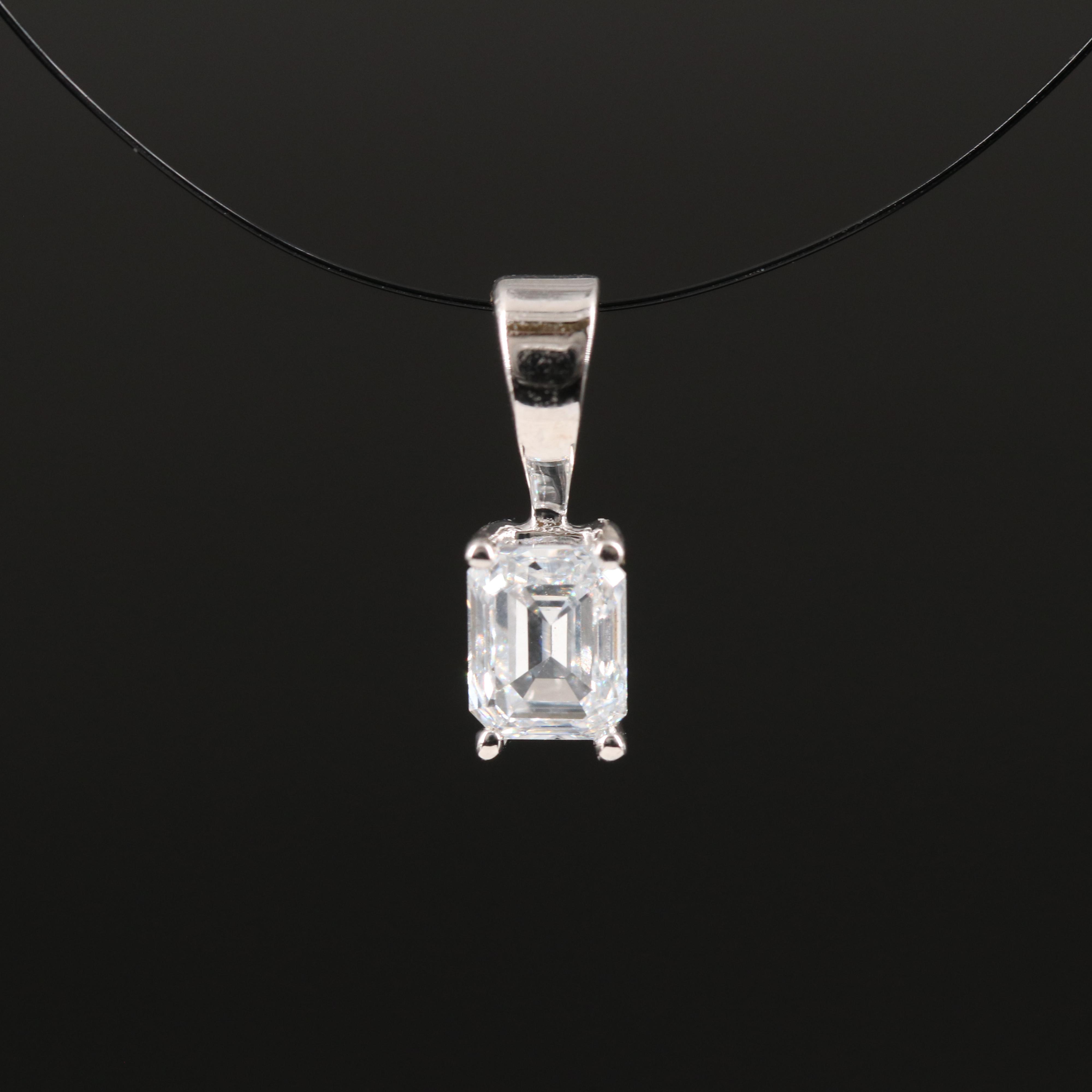 14K 0.45 CT Lab Grown Diamond Pendant