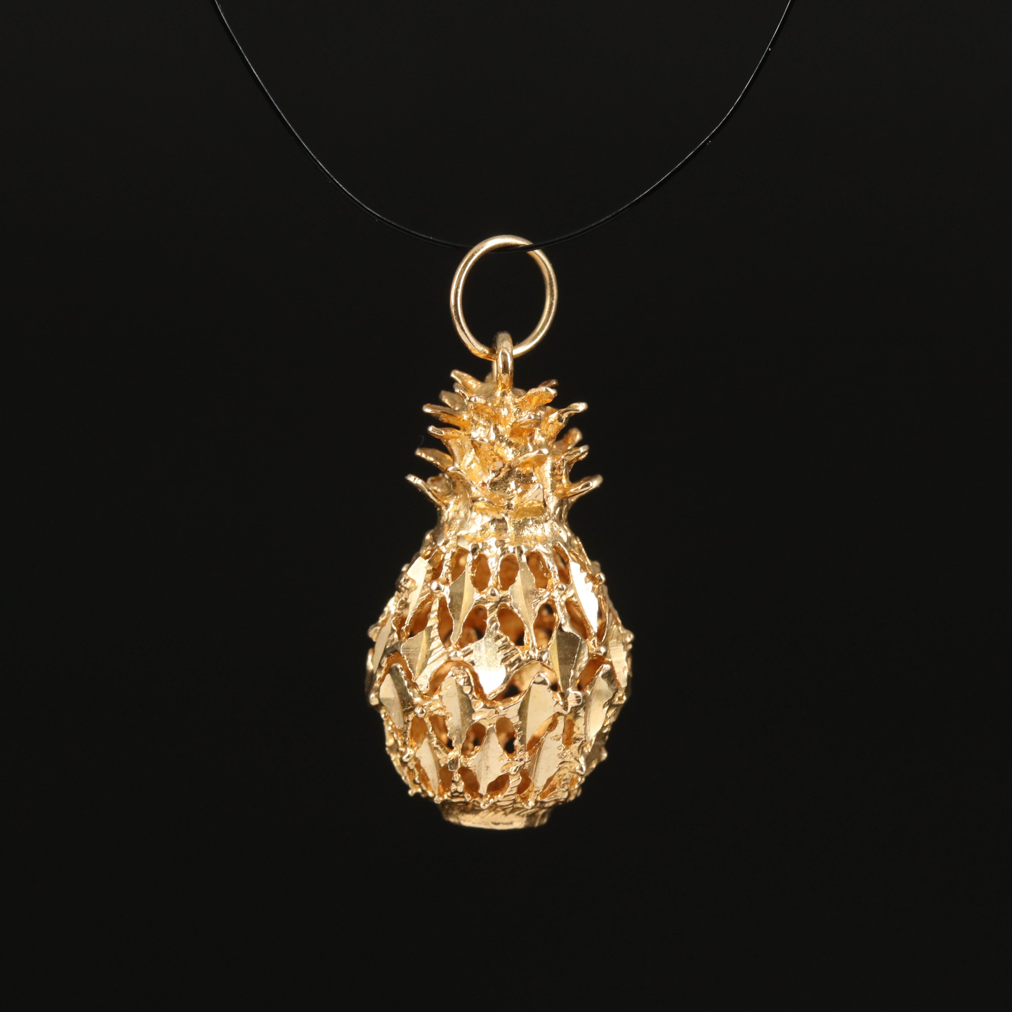 14K Pineapple Pendant