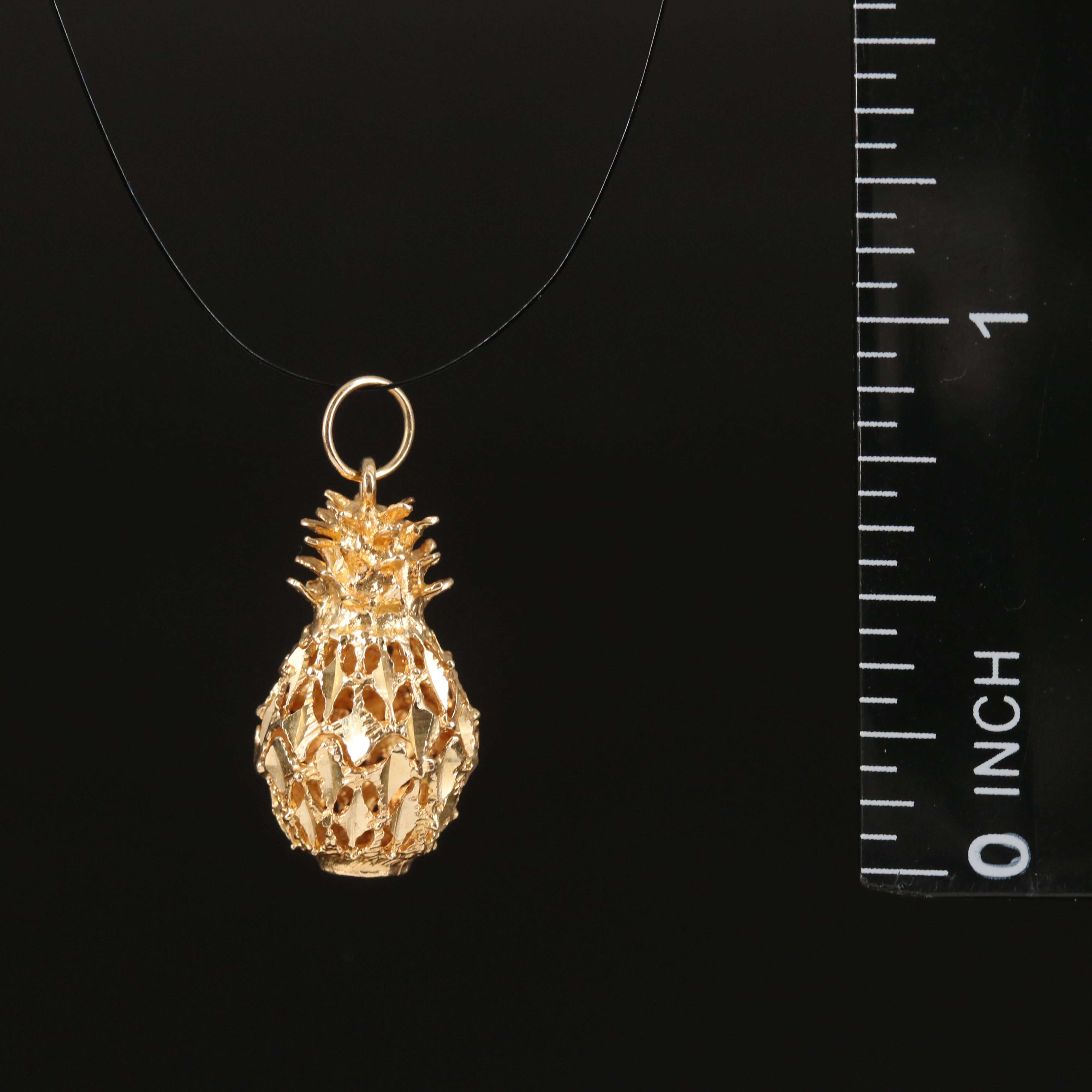 14K Pineapple Pendant
