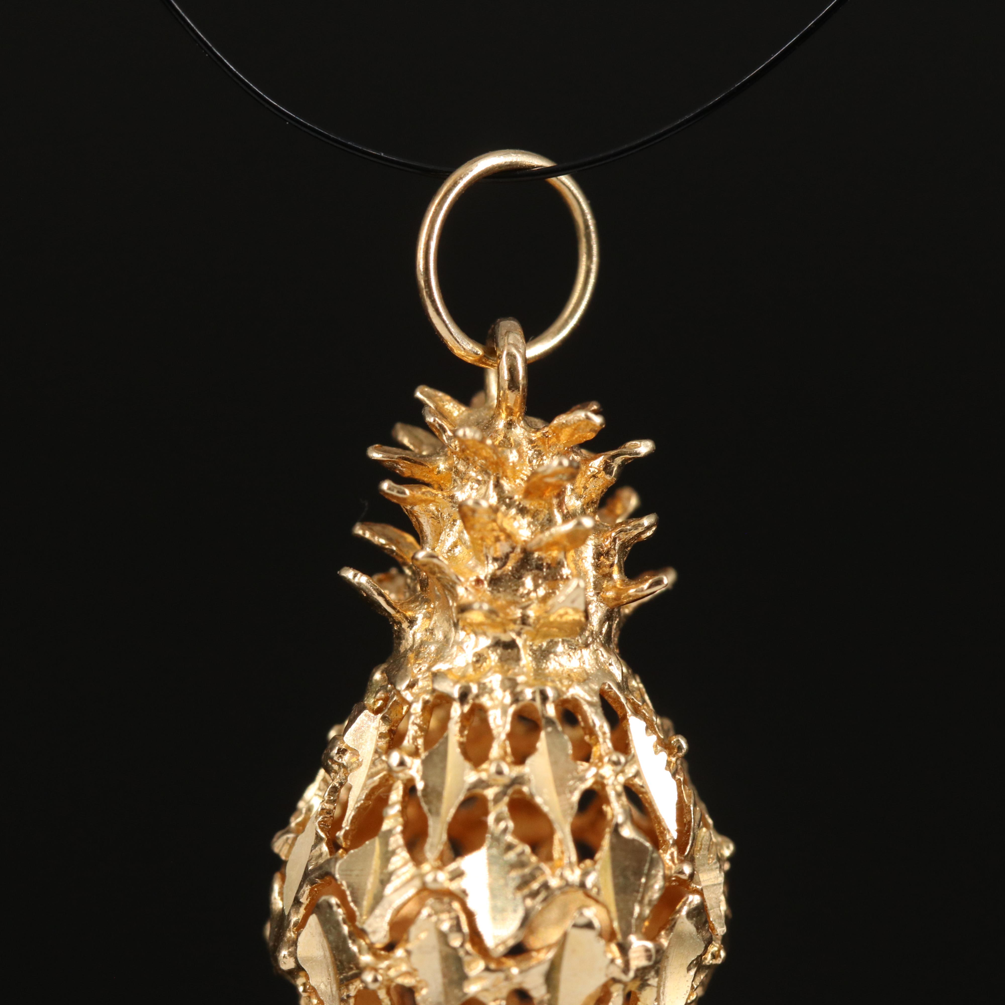 14K Pineapple Pendant