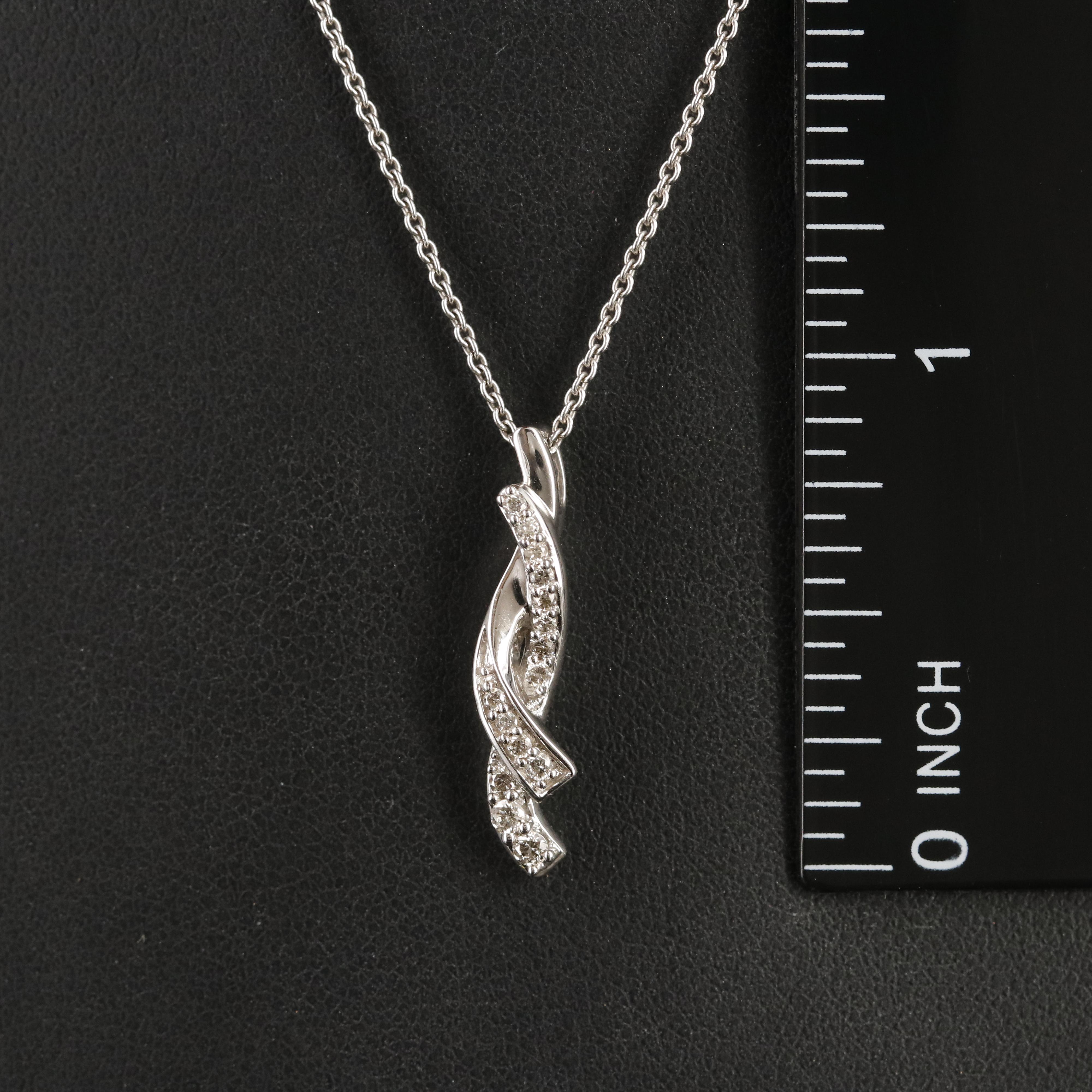 Sterling Diamond Pendant Necklace