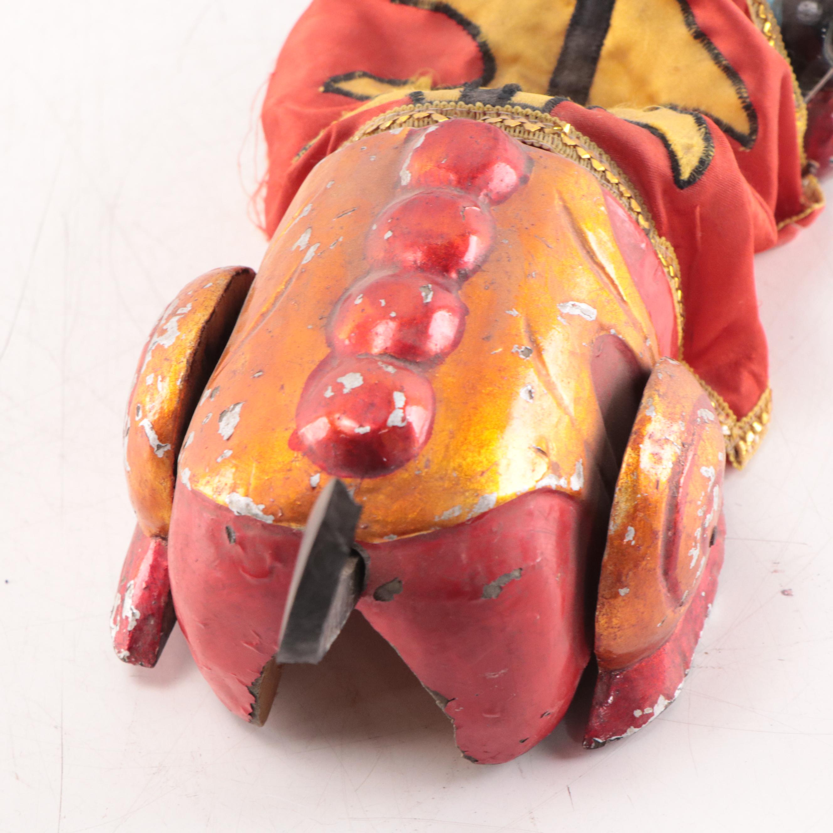 Vietnamese Polychrome Dragon Water Puppet, Late 20th Century