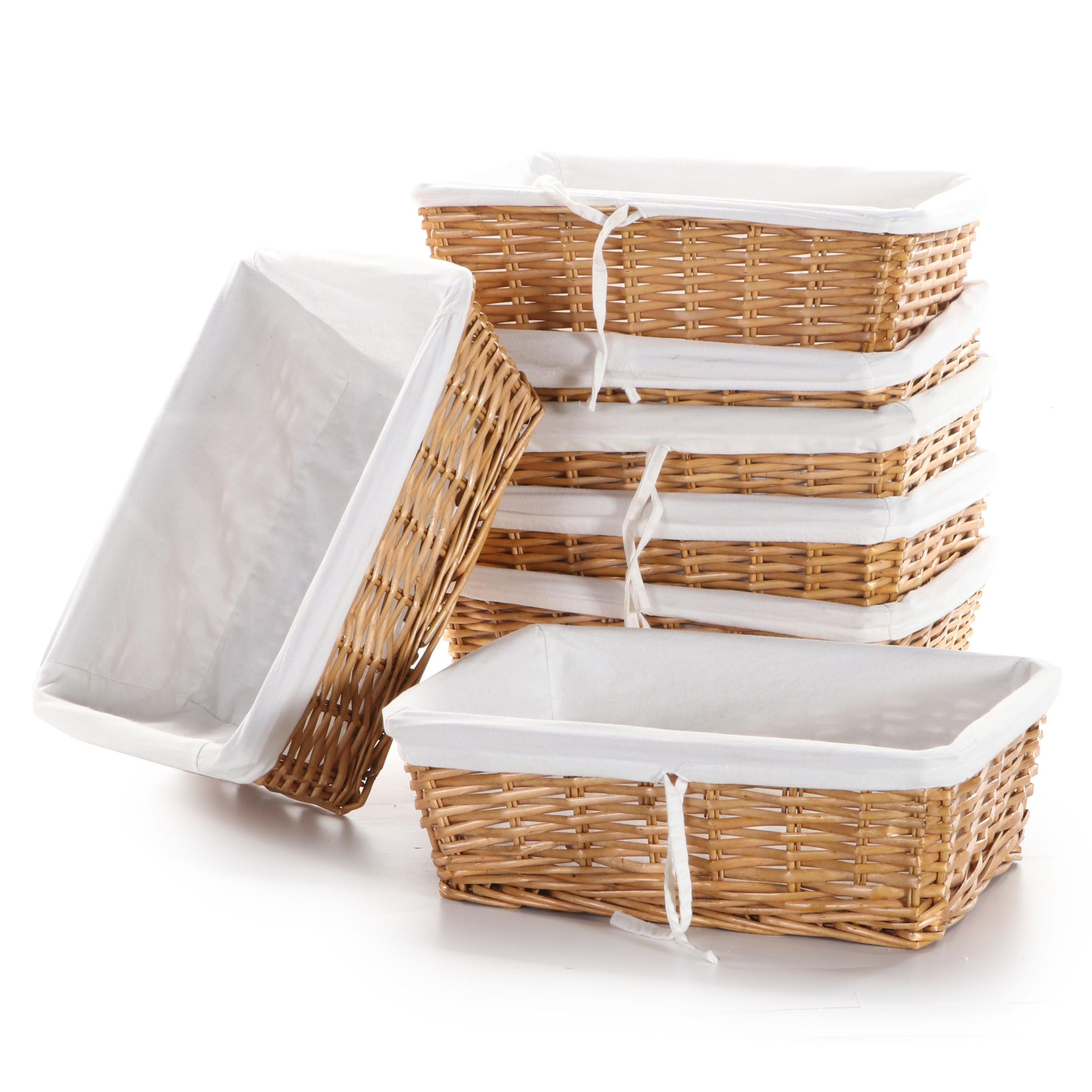 Fabric Lined Storage Baskets