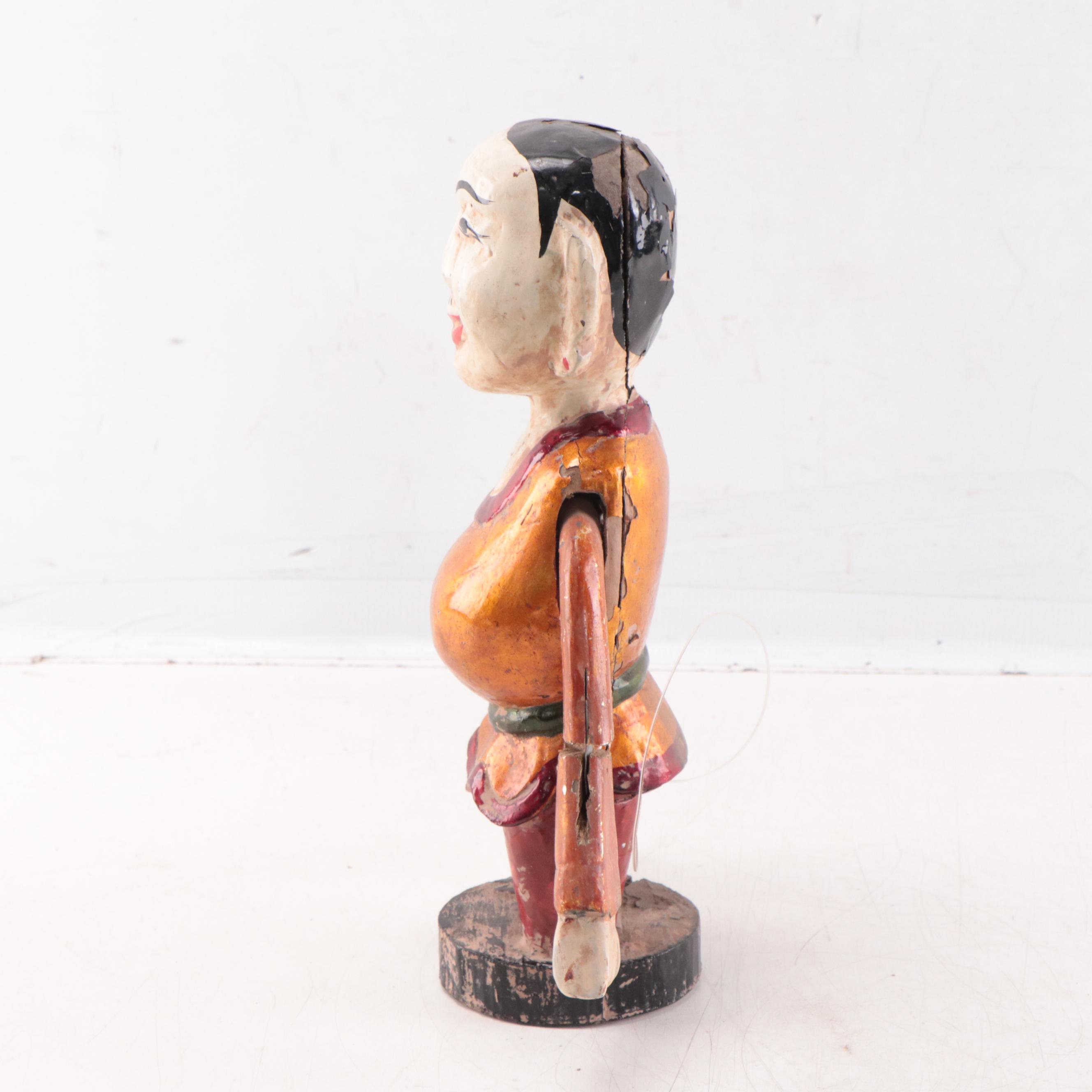 Vietnamese Carved Wooden Water Puppet