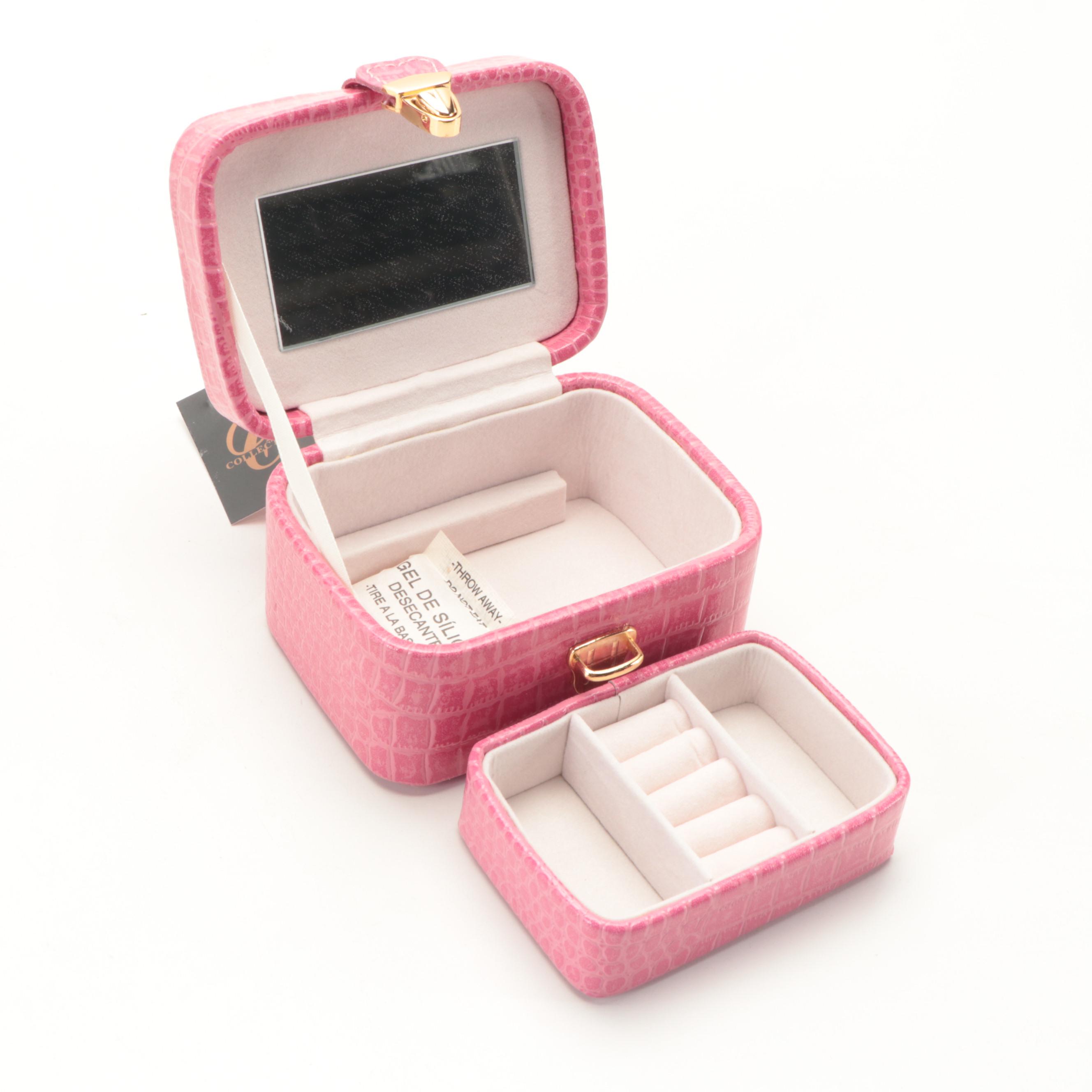 Alten International and Other Bonded Leather and Vinyl Travel Jewelry Boxes