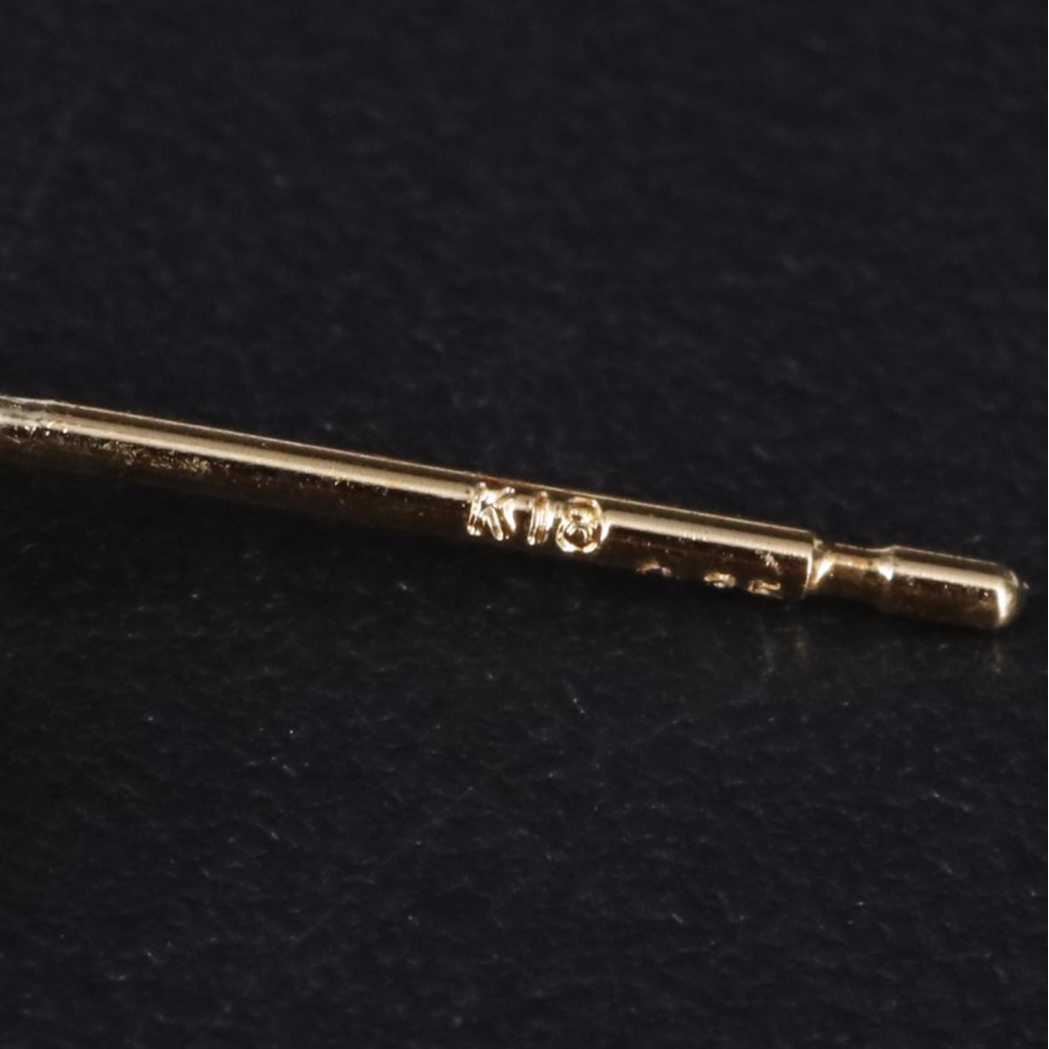 18K Zircon Stud Earrings