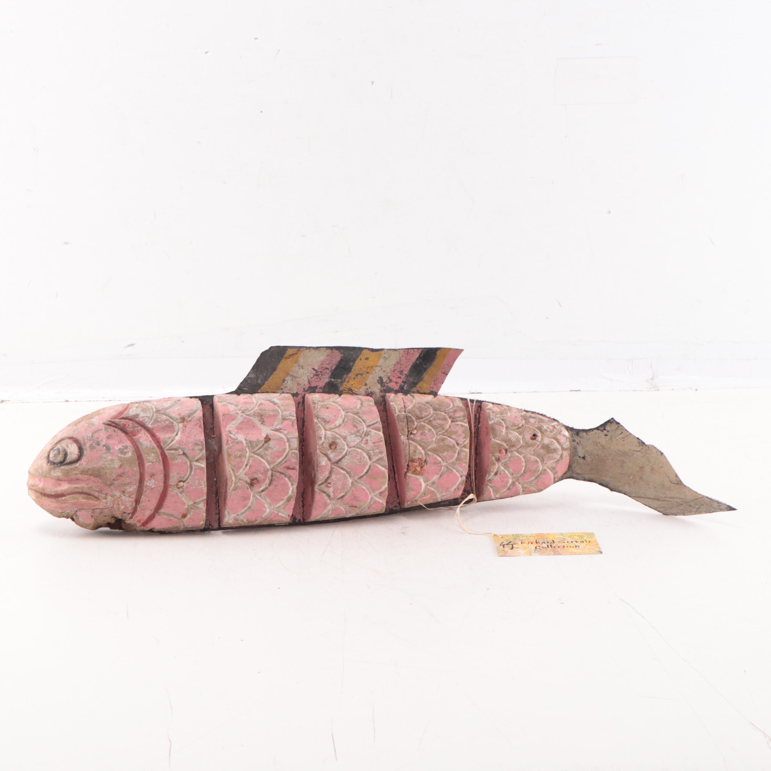 Vietnamese Hand-Painted Articulated Fish Water Puppet