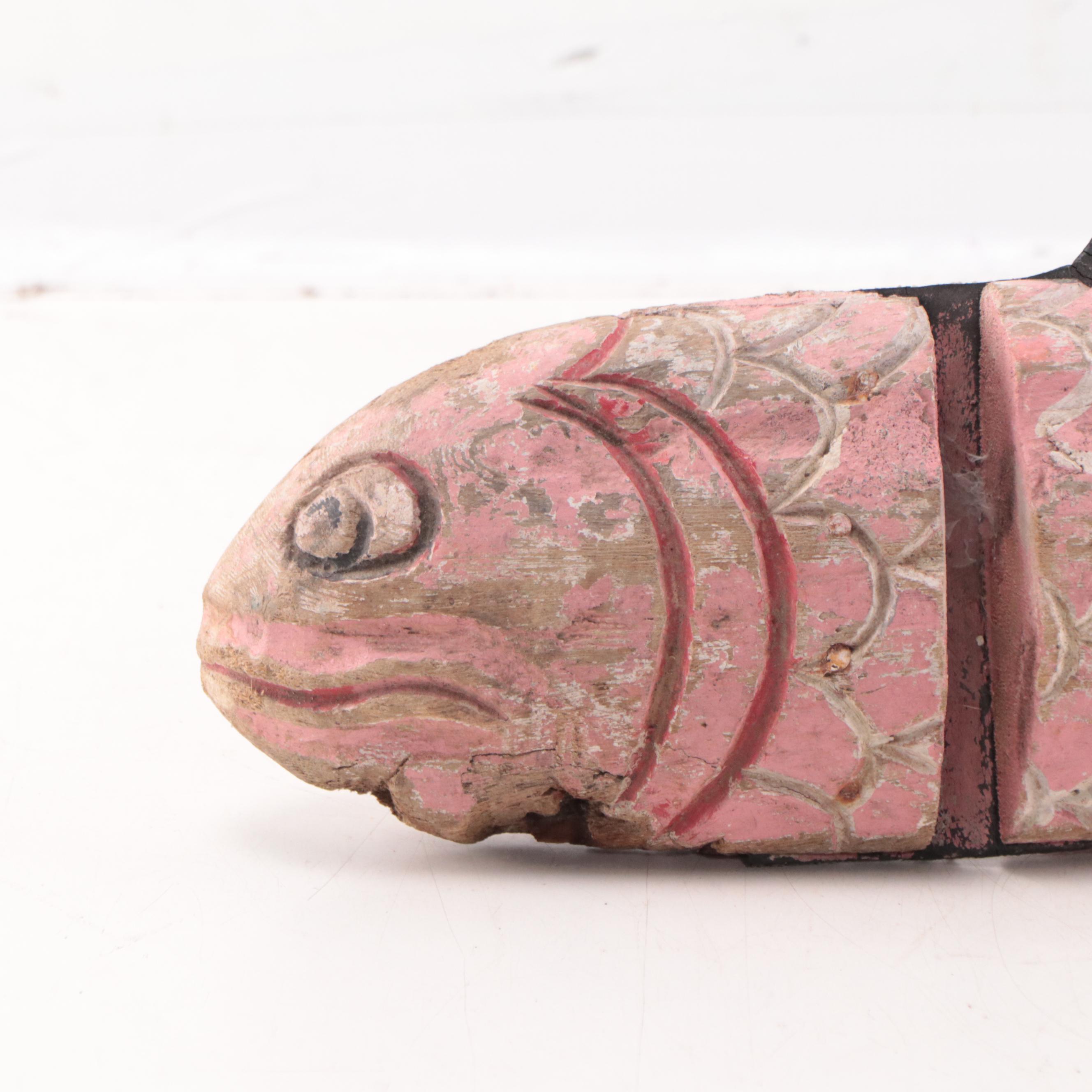 Vietnamese Hand-Painted Articulated Fish Water Puppet