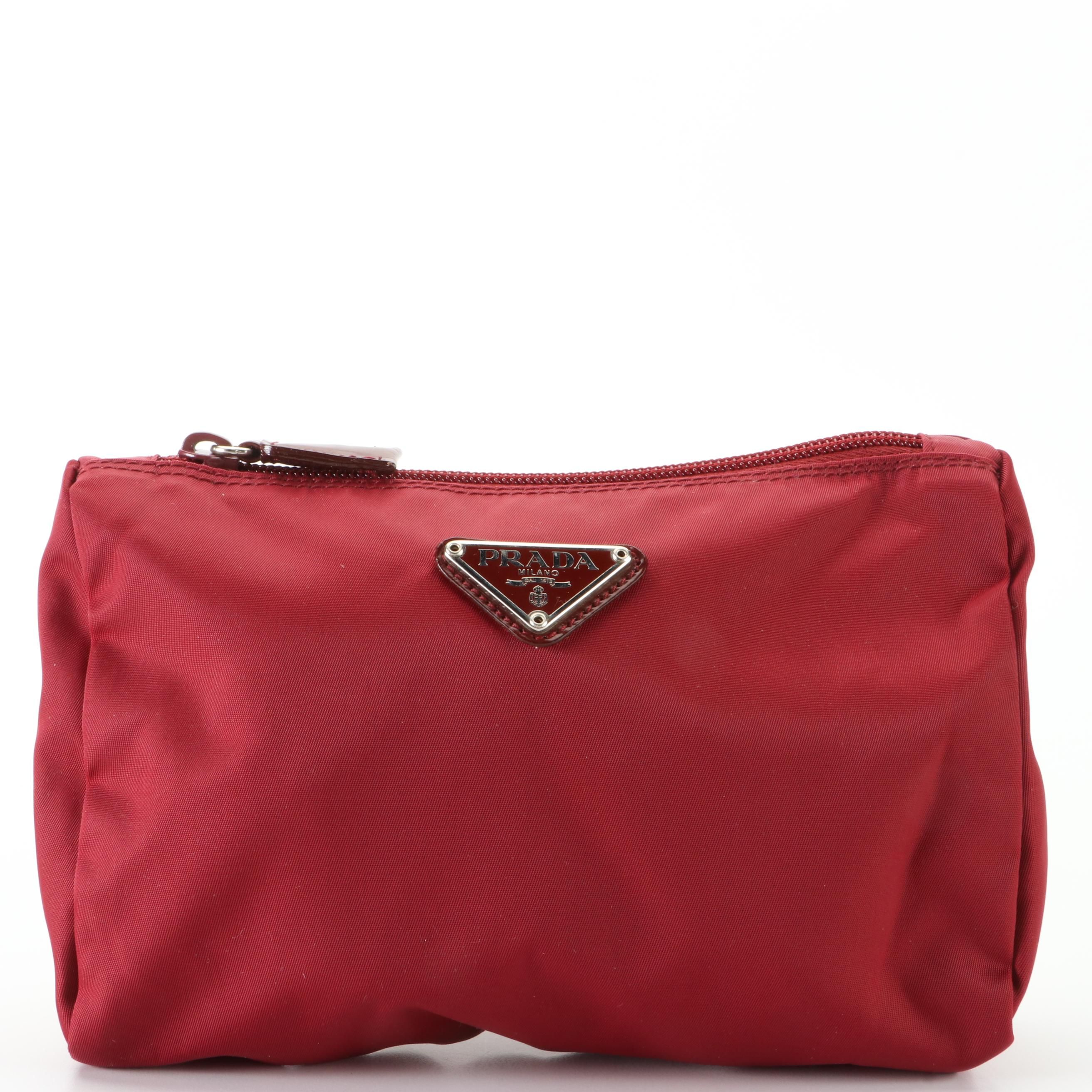 Prada Nylon Tessuto Zip Pouch