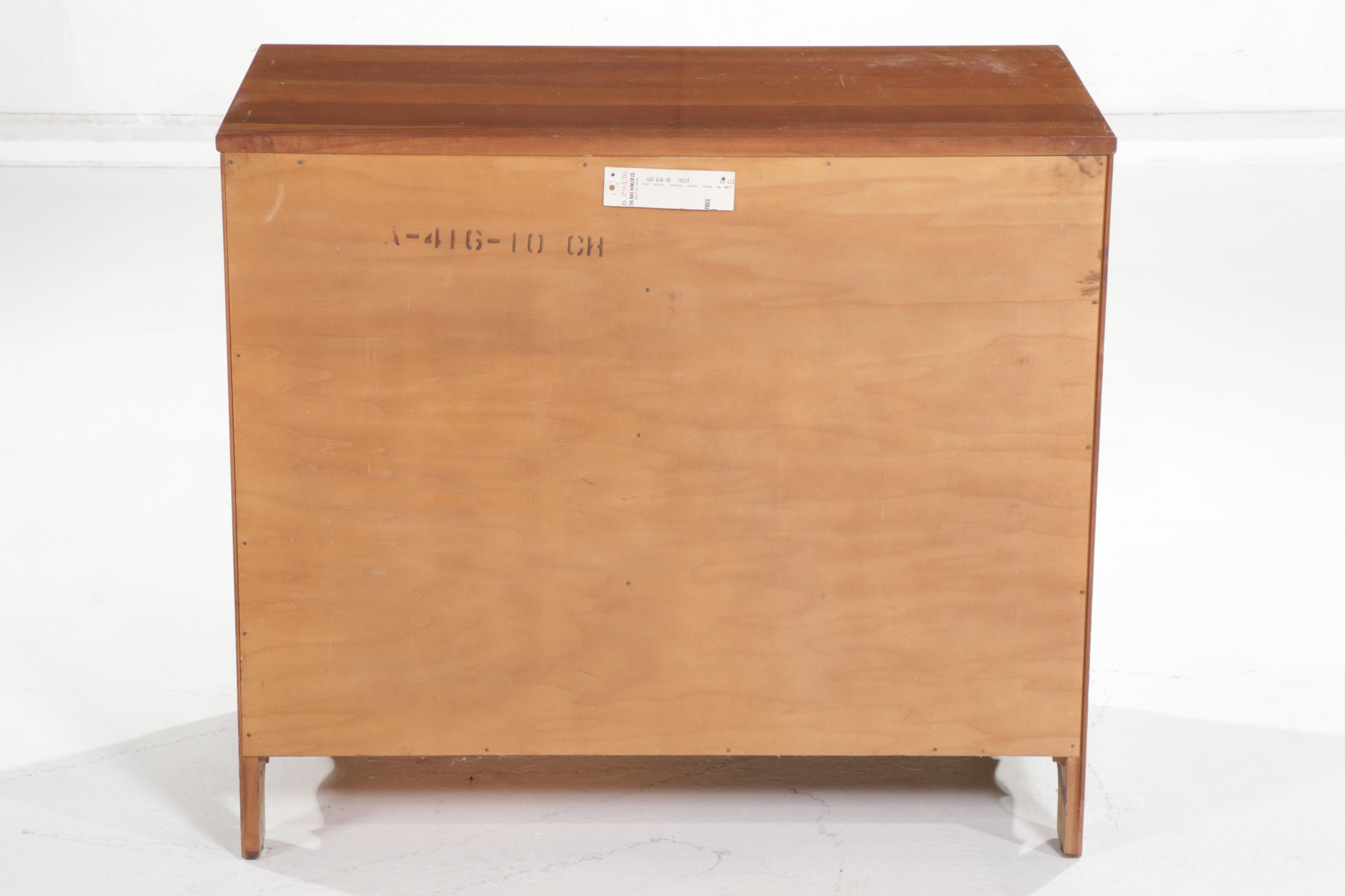 Chippendale Style Cherry Four-Drawer Bedside Chest, Mid to Late 20th Century