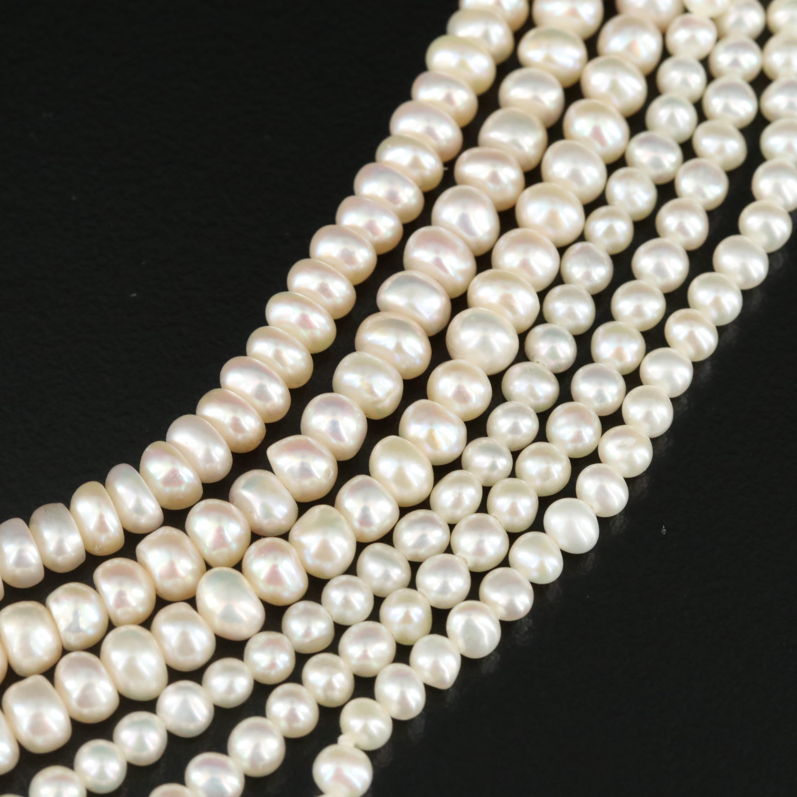 Loose Mixed Lot of Button and Baroque Pearl Hanks