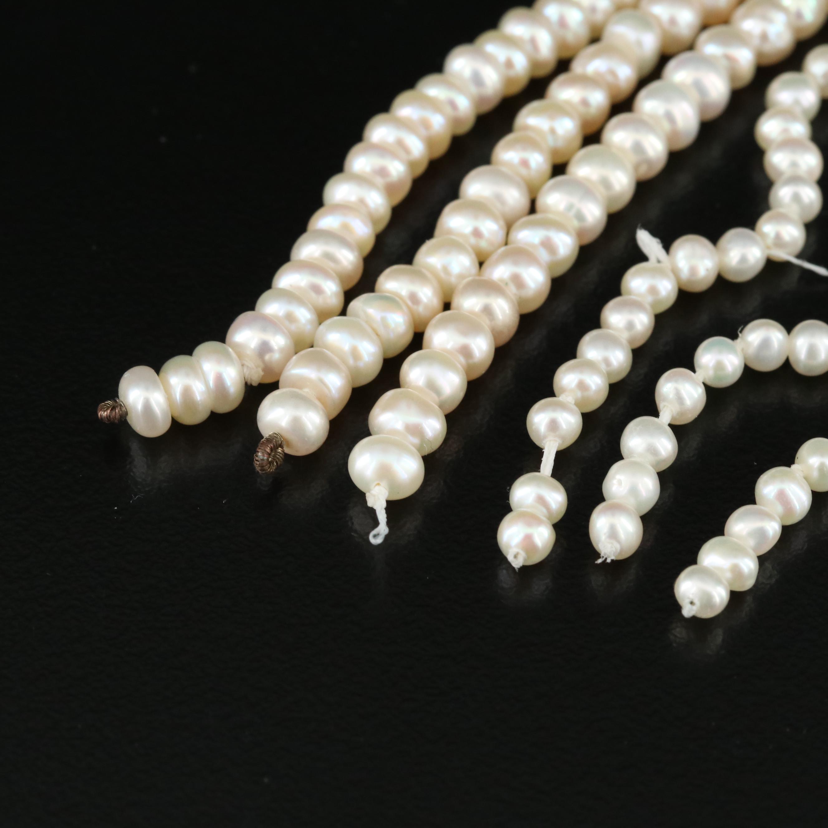 Loose Mixed Lot of Button and Baroque Pearl Hanks