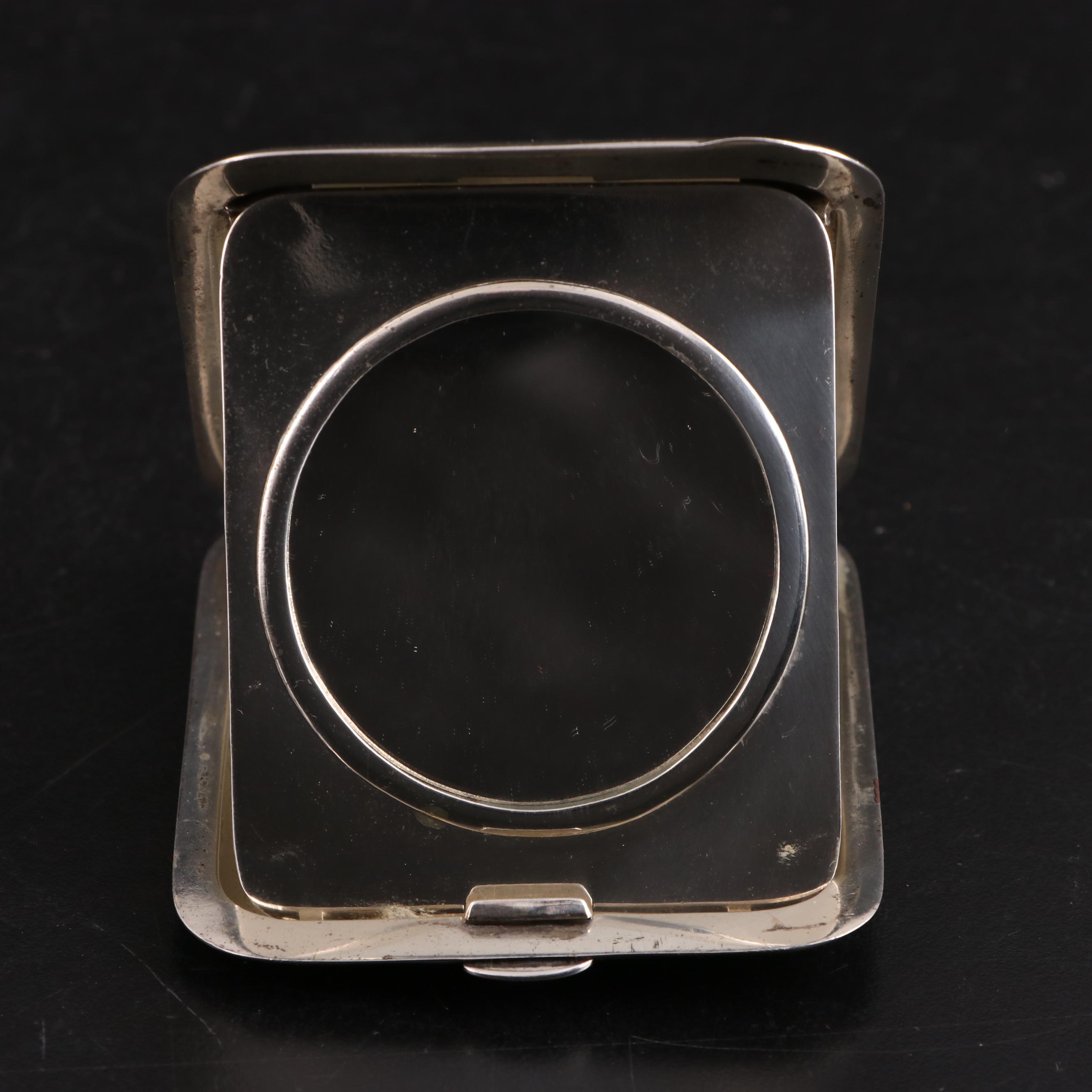 Monogrammed Tiffany & Co. Sterling Folded Compact Mirror