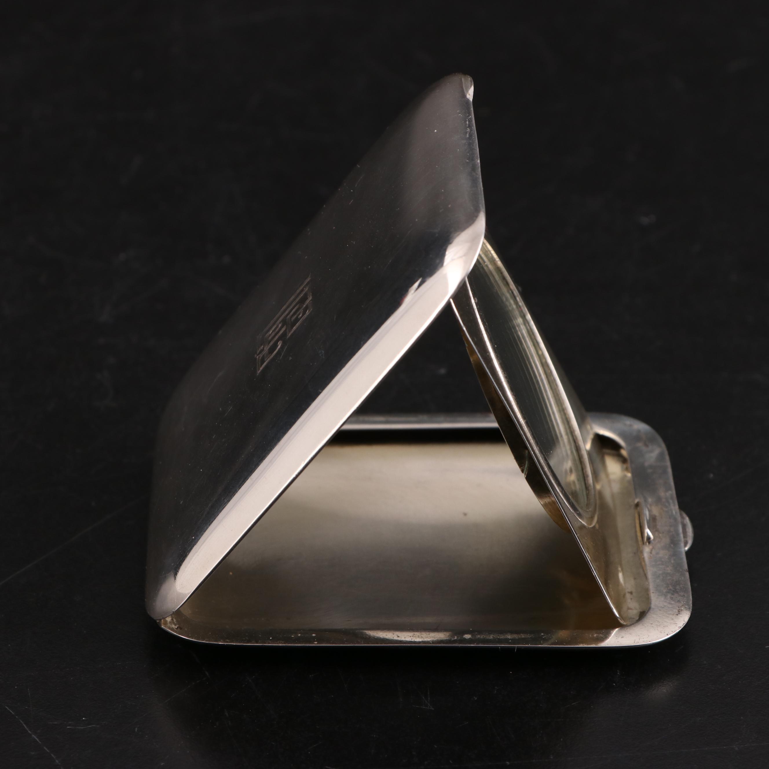 Monogrammed Tiffany & Co. Sterling Folded Compact Mirror