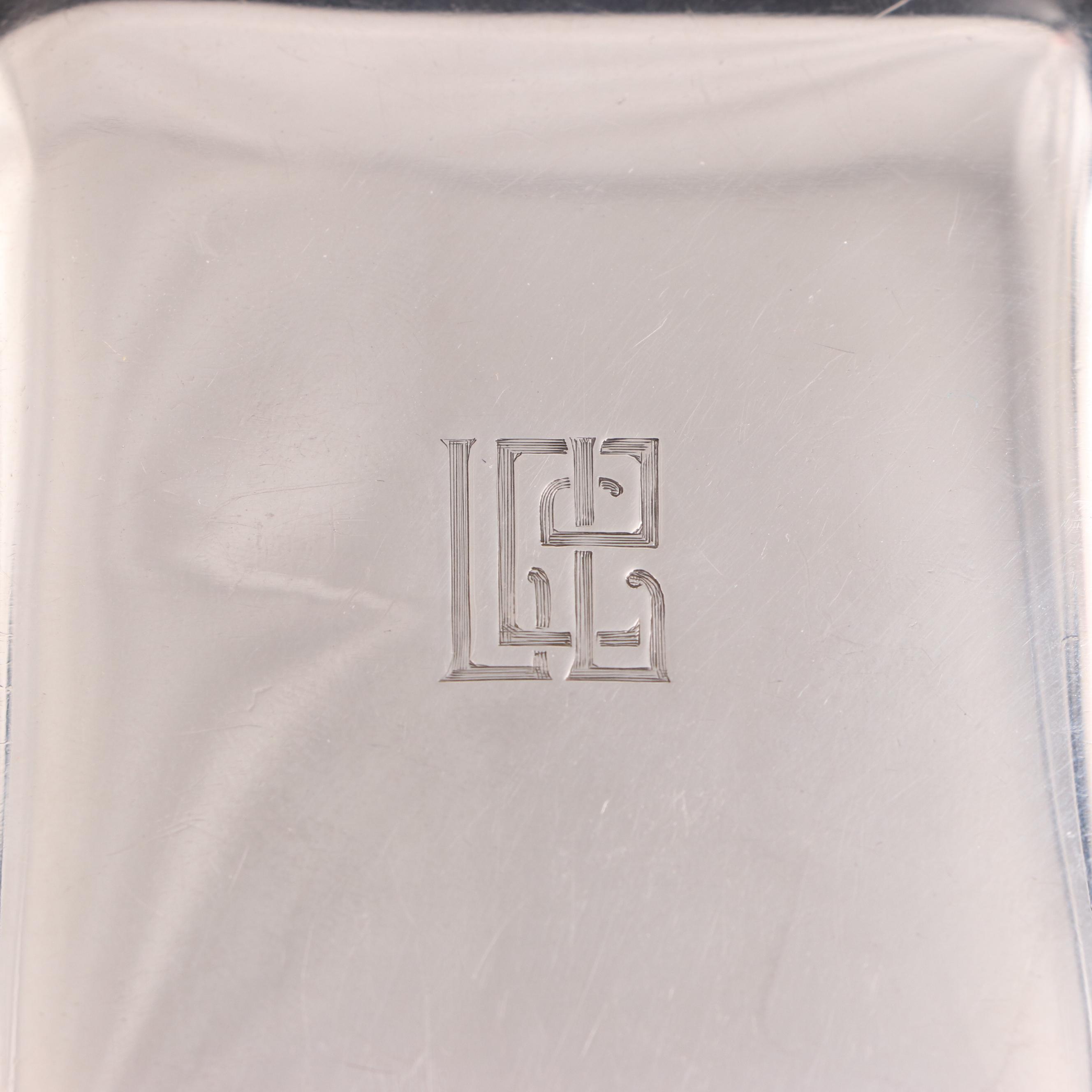 Monogrammed Tiffany & Co. Sterling Folded Compact Mirror