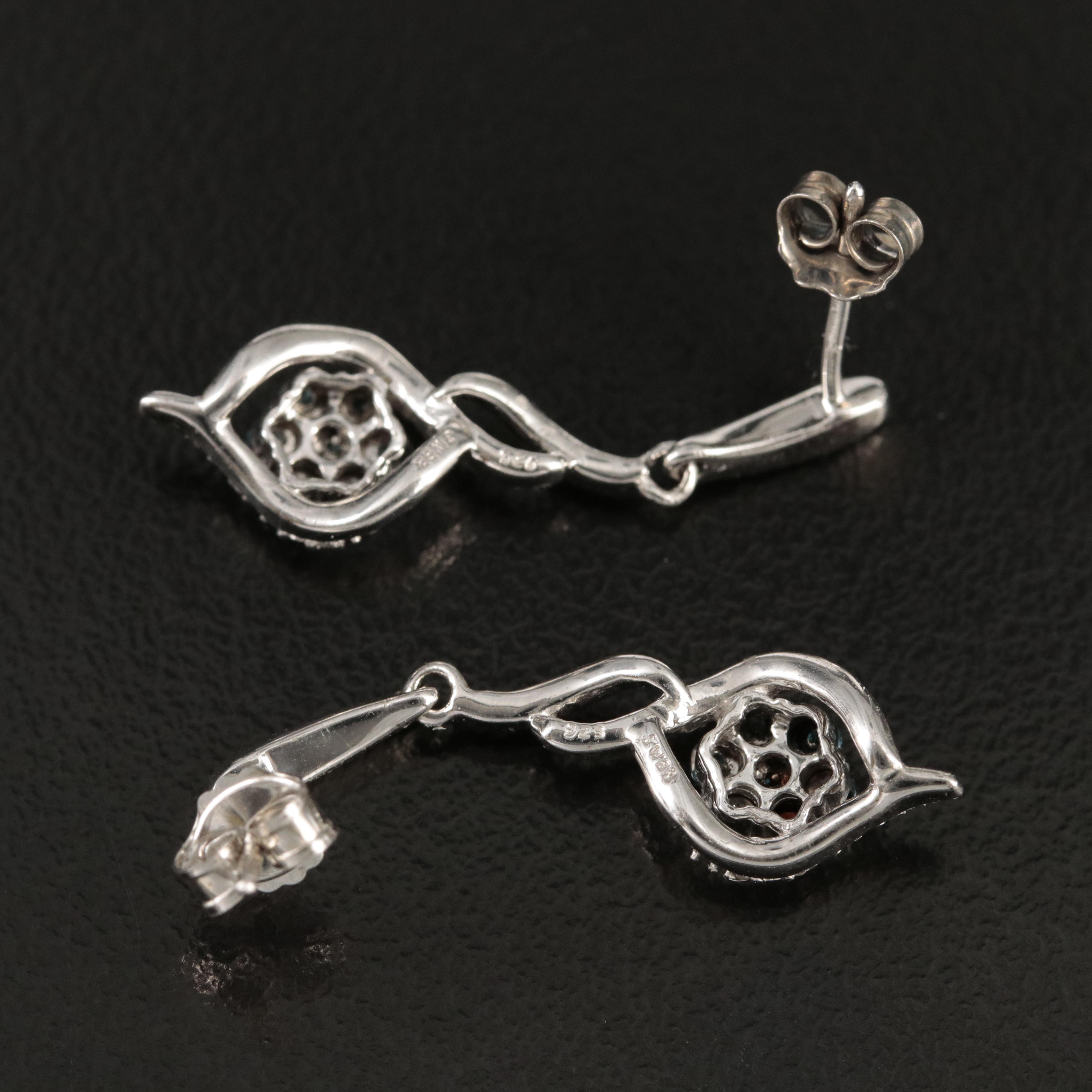 Sterling Diamond Earrings