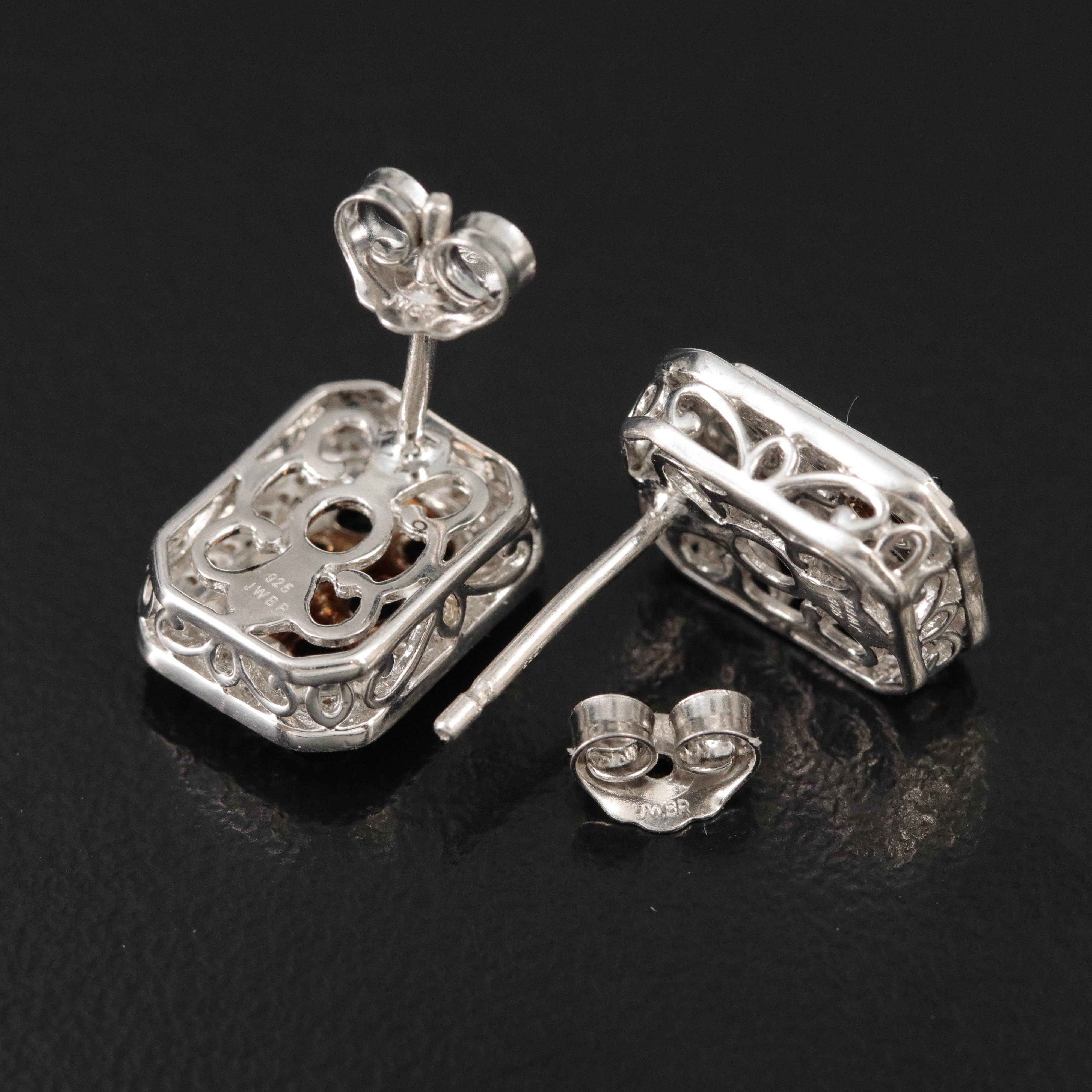 Sterling Diamond Earrings