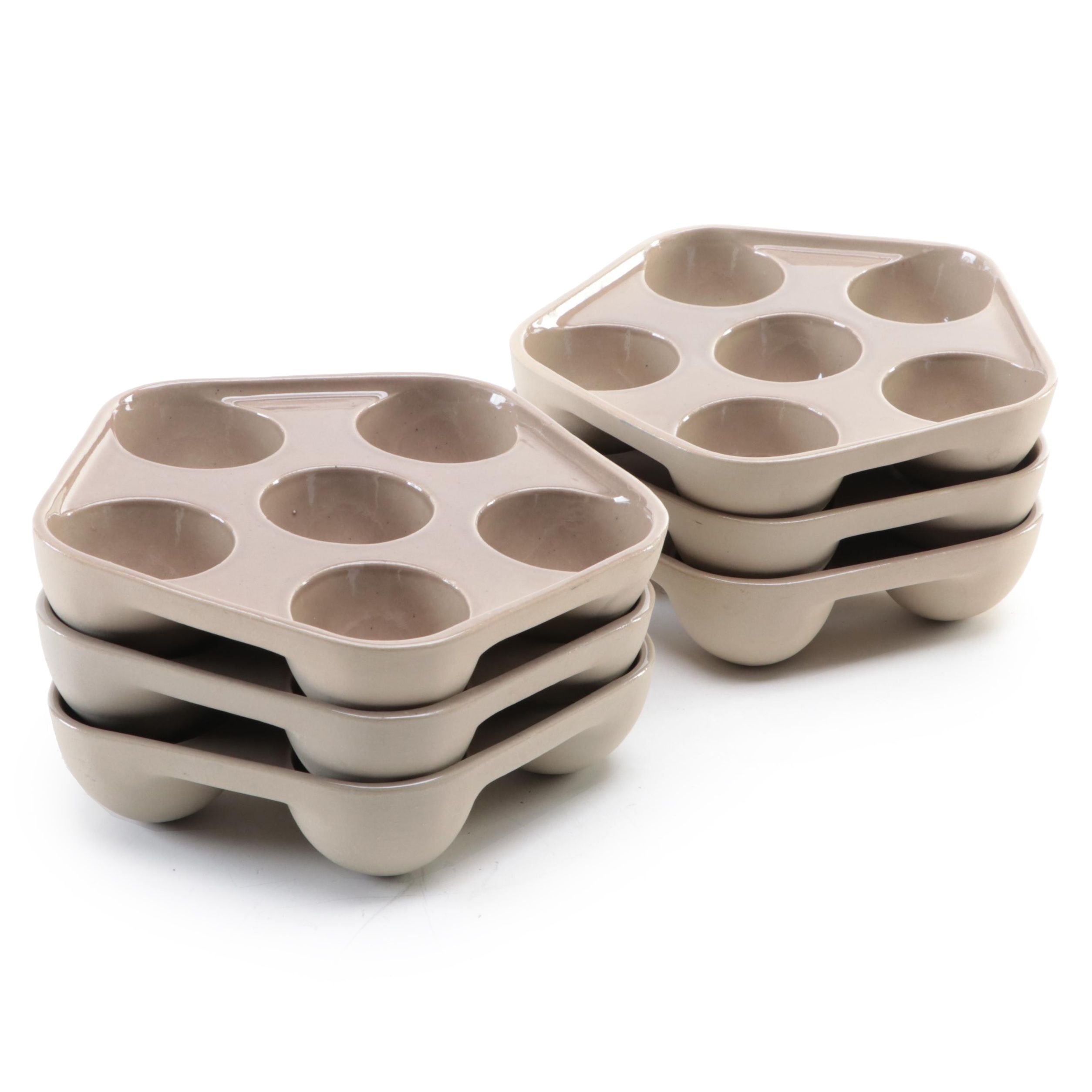 Bennington Potters Ceramic Escargot Dishes